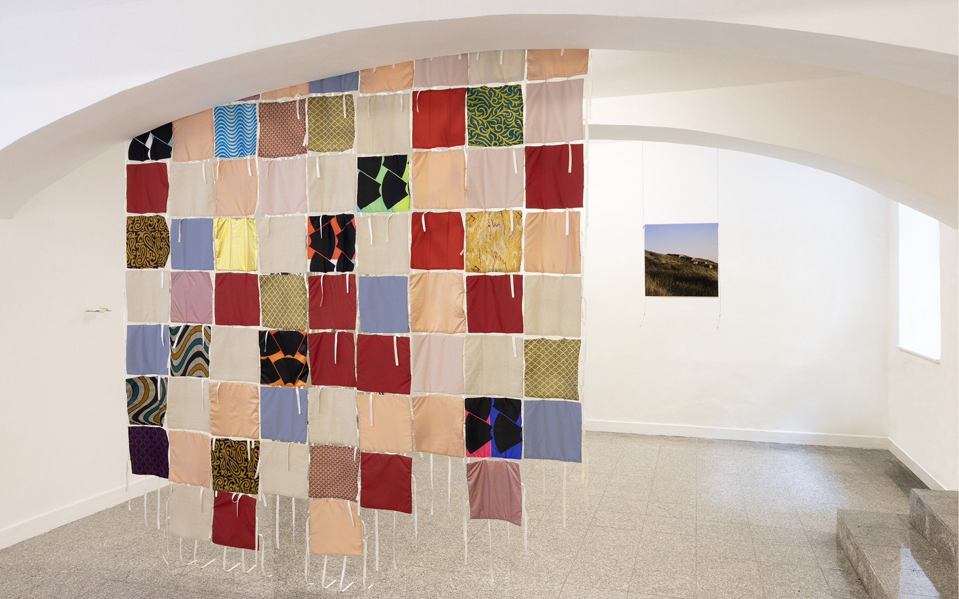 On the right: Virginia Stevenin Untitled, 2025 Photo, Fine art print on textured silk paper 50x57 cm
