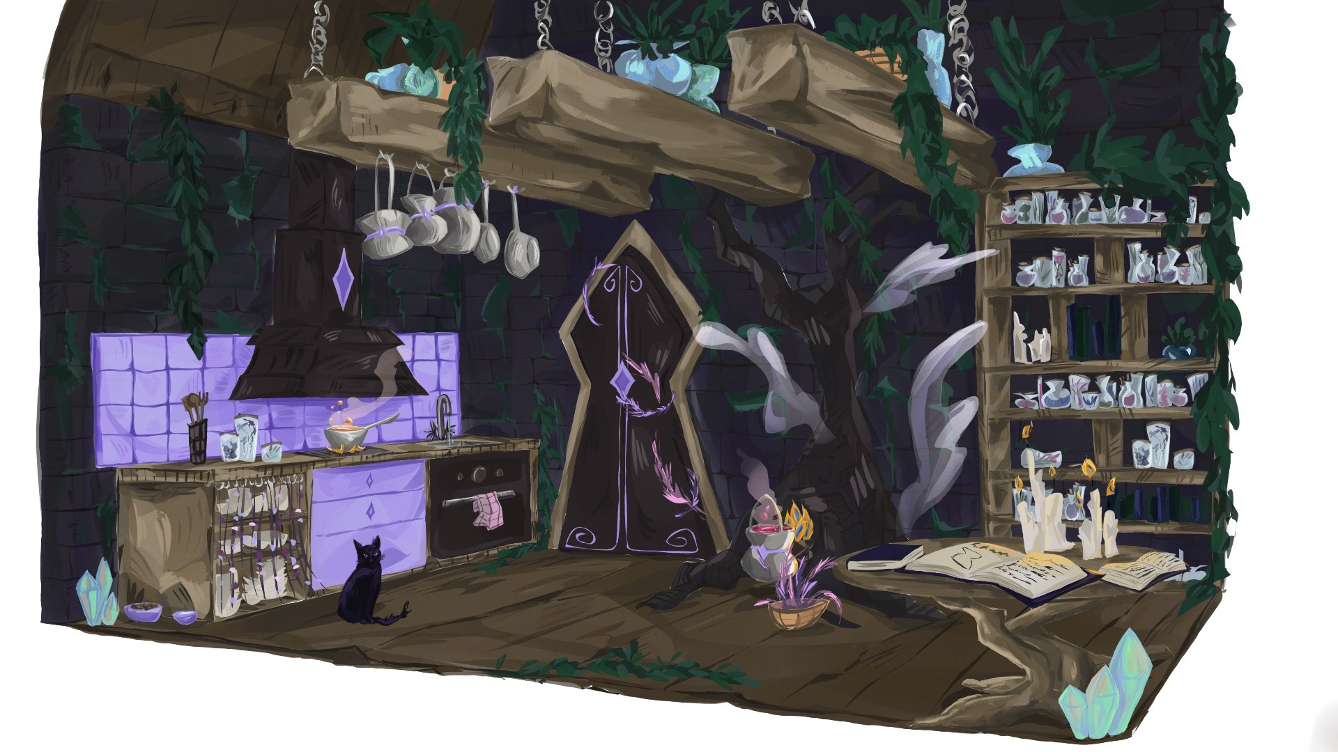 Witch's kitchen - Set dressing color