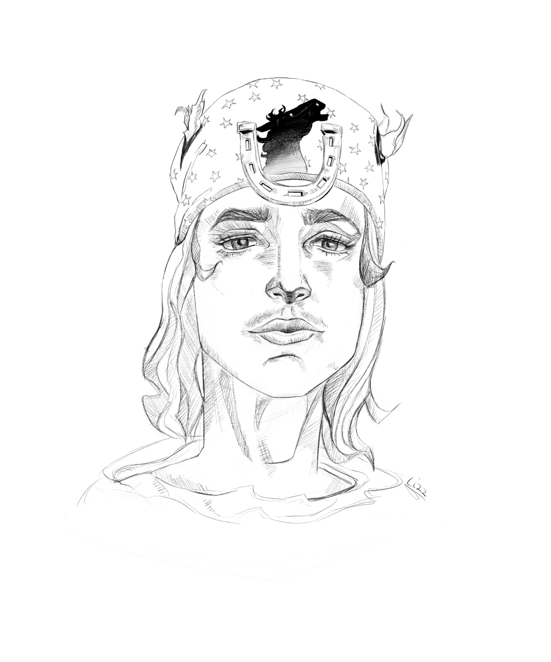 Stylized portrait - Jojo's bizarre adventure graphic style - Line