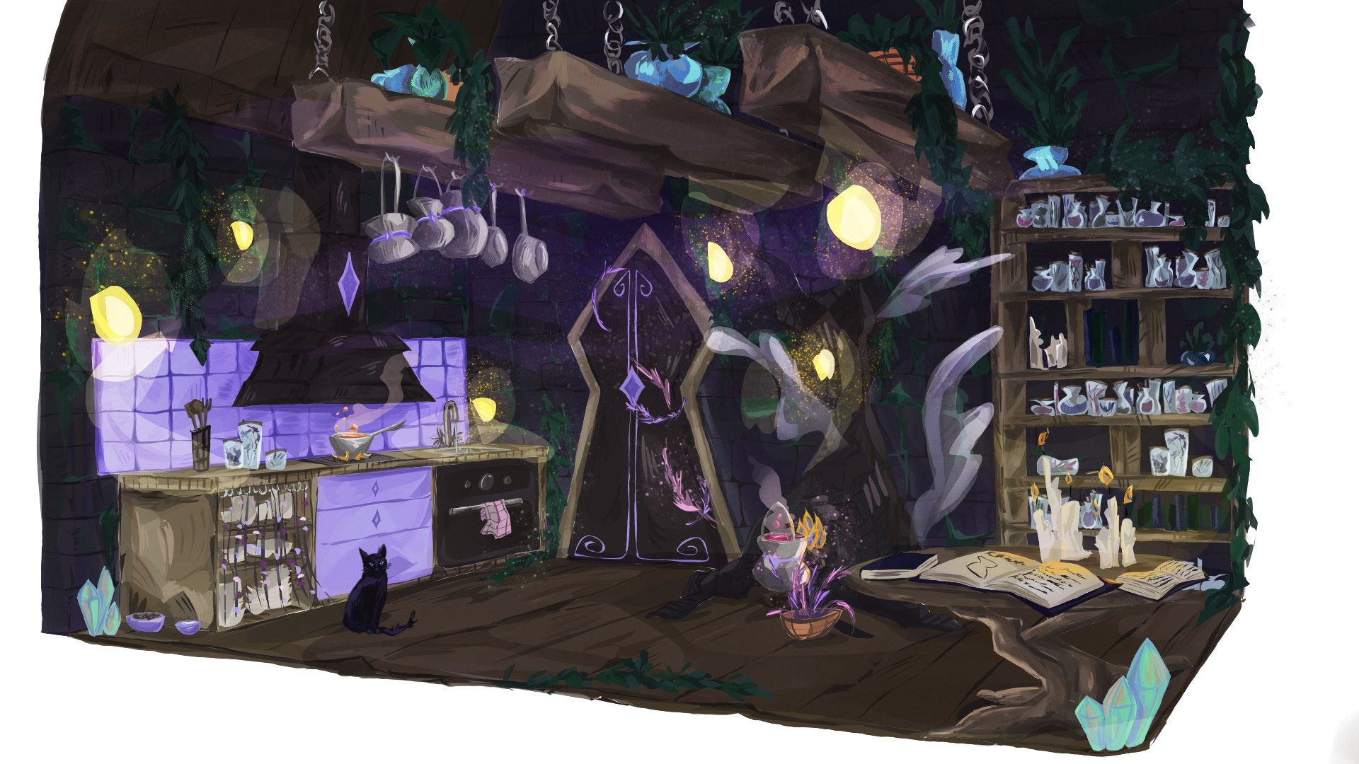 Witch's kitchen - Set dressing final
