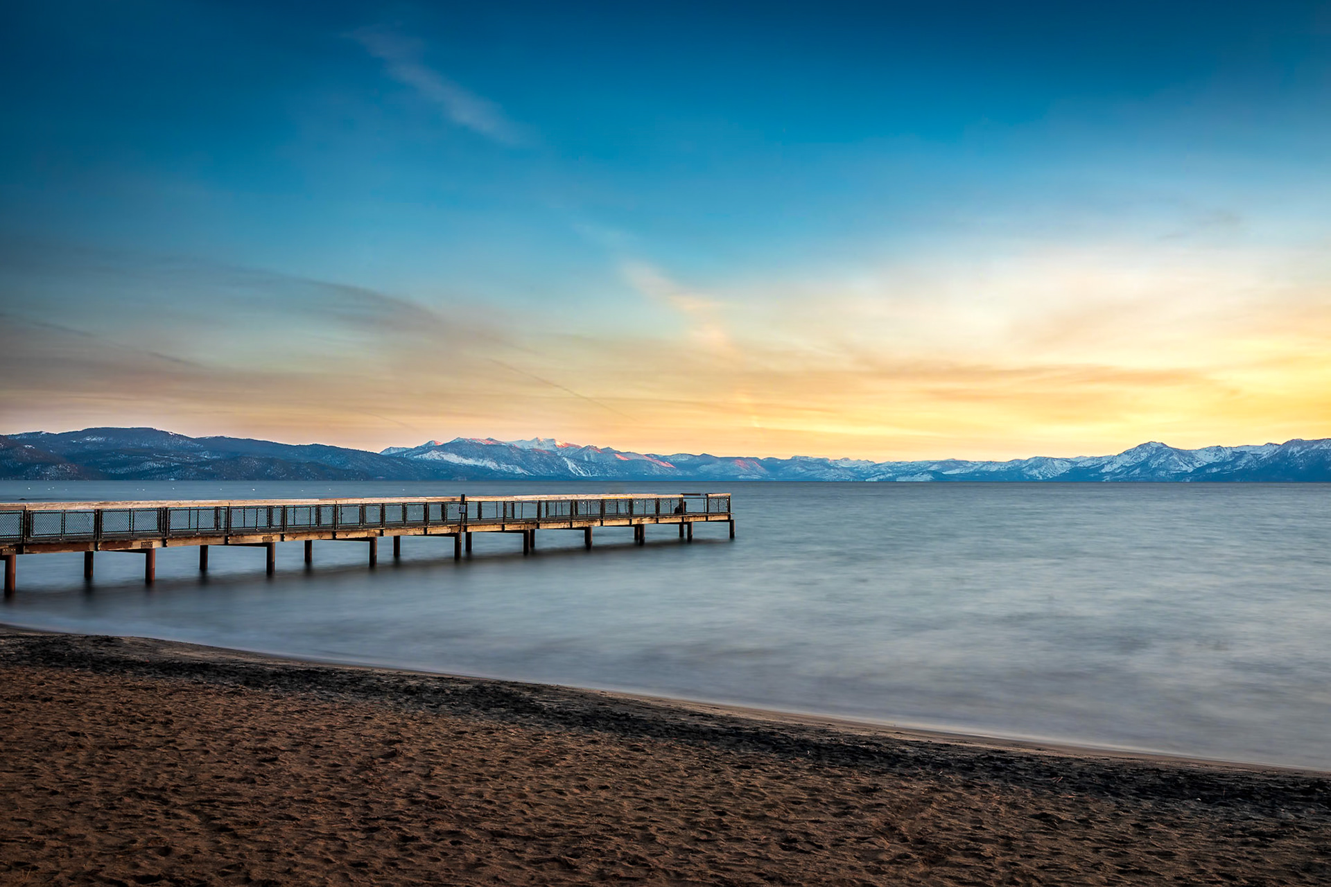 An image captured moments after sunset. The timing and conditions couldn't have been more prefect as I was able to capture the alpine glow on the mountains.