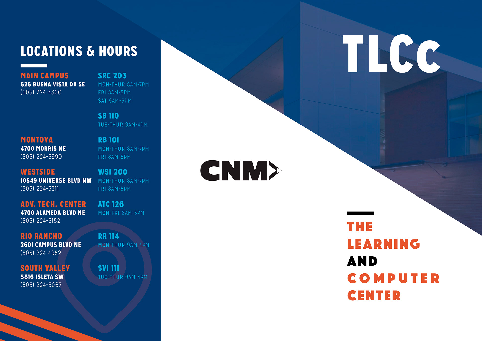 InDeisgn | CNM TLCc Tri-Fold Brochure Outside