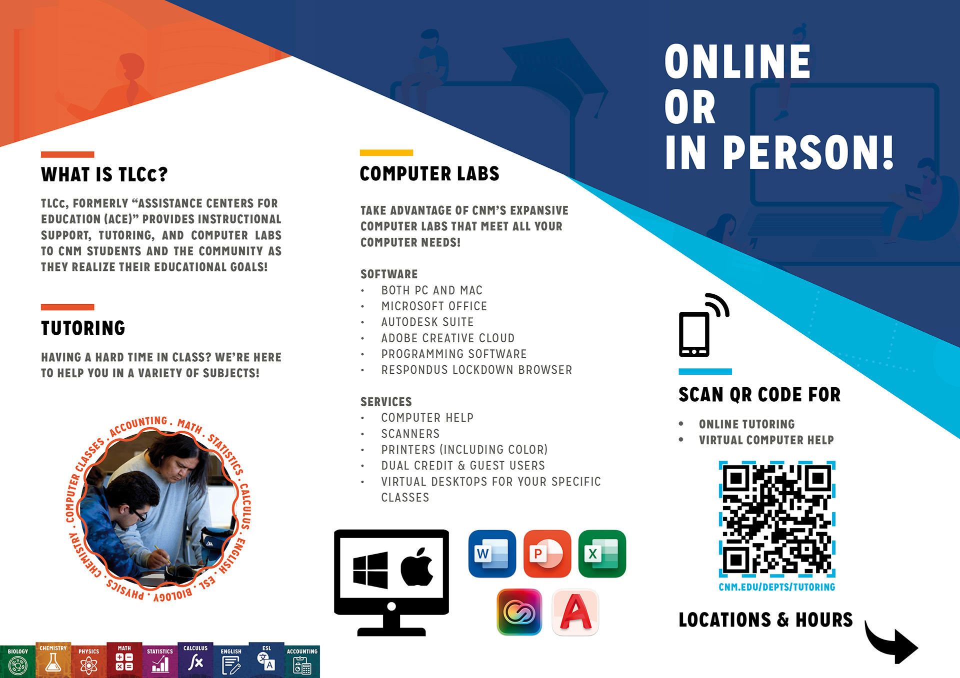 InDeisgn | CNM TLCc Tri-Fold Brochure Inside