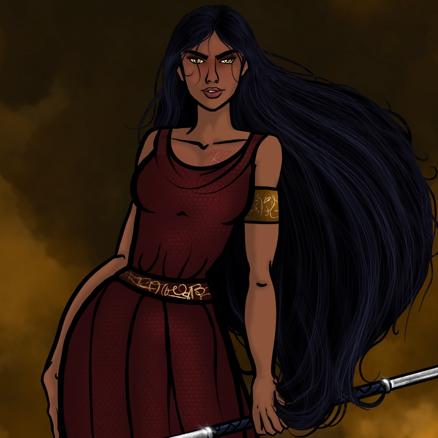 An Ember In the Ashes "Laia of Serra" character rendition (digitally hand-drawn in procreate appp)