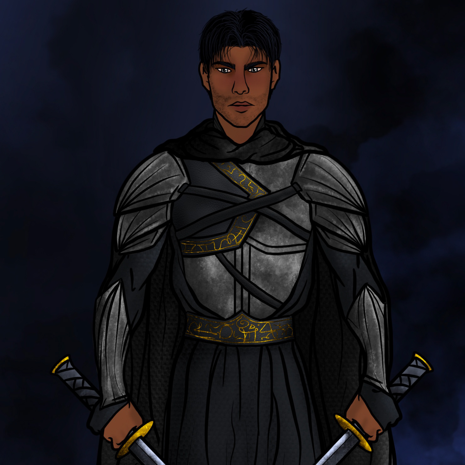 An Ember In the Ashes "Elias Veturius" character rendition (digitally hand-drawn in procreate appp)