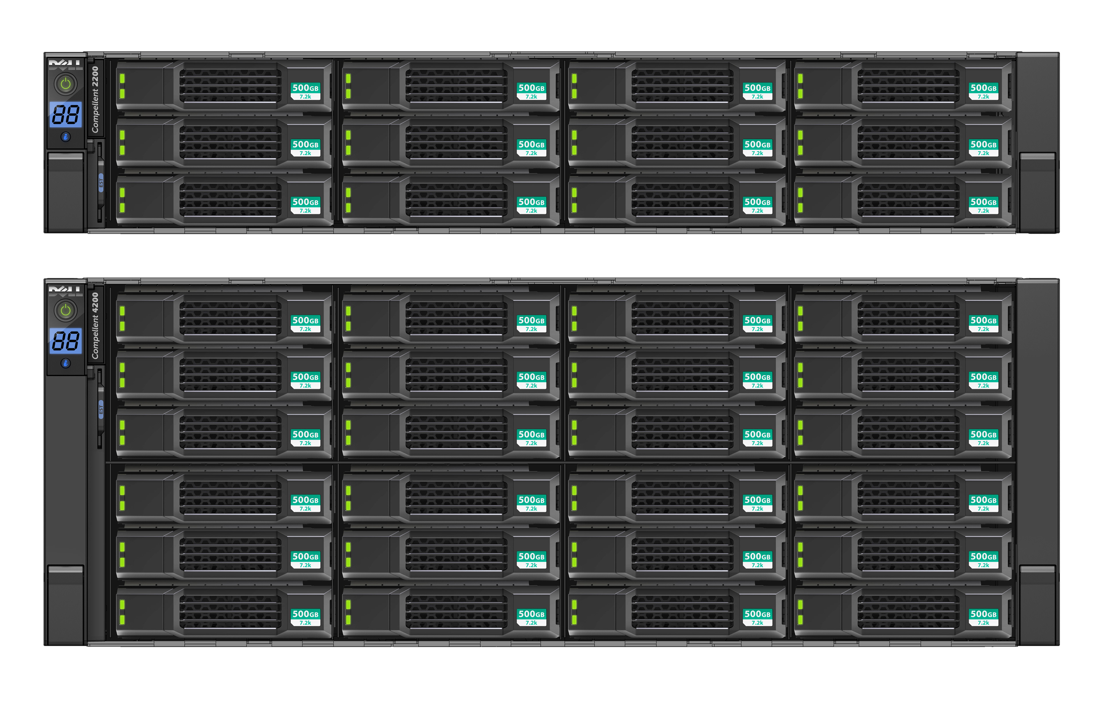 Dell Compellent 2U and 4U Server without bezel