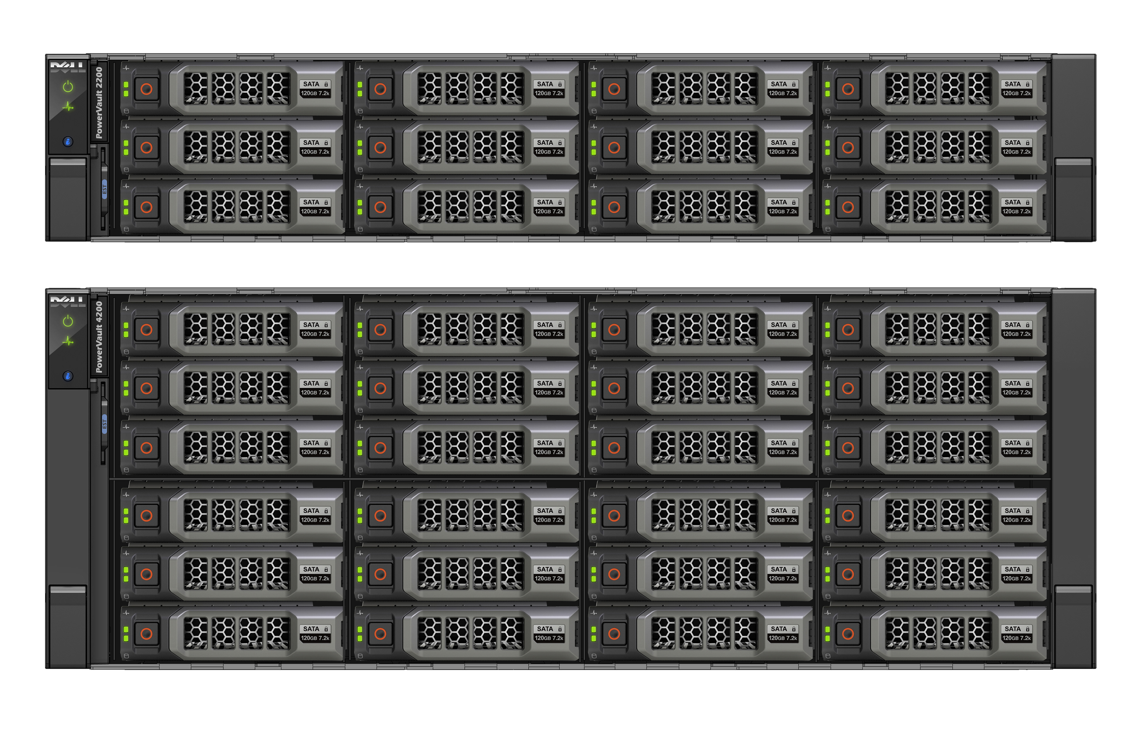 Dell PowerVault 2U and 4U Server without Bezel