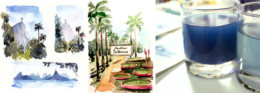 rio de janeiro, aquarela, dois irmãos, ipanema, leblon, fineart, cristo redentor, corcovado