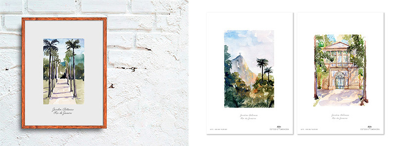 rio de janeiro, aquarela, jardim botanico, ipanema, leblon, fineart