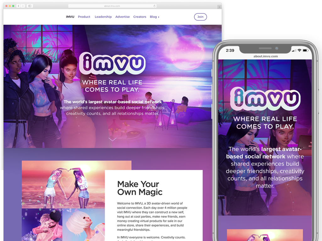 IMVU online registration. Play online game IMVU. Online game IMVU