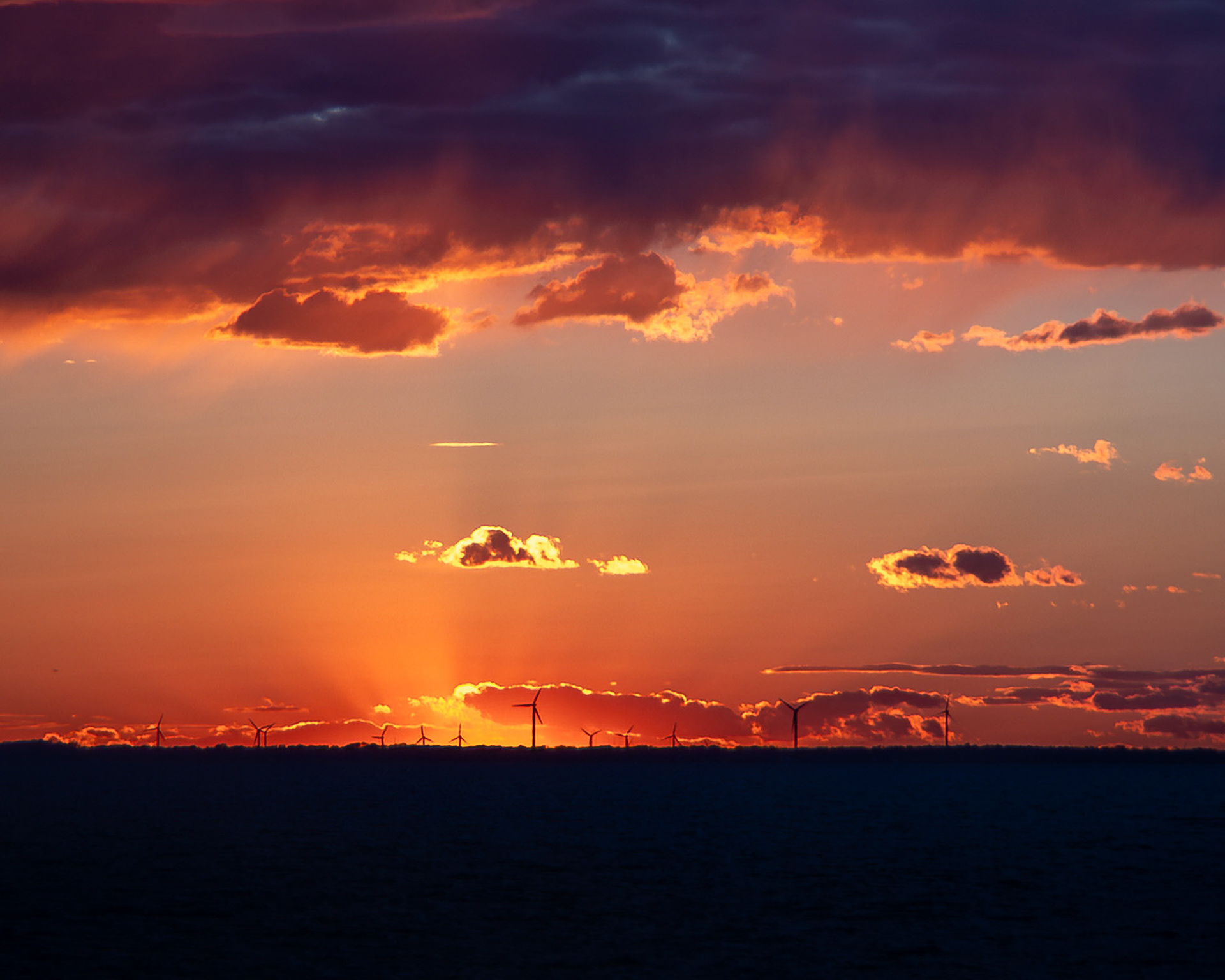 Sunset from Pelee Island ferry