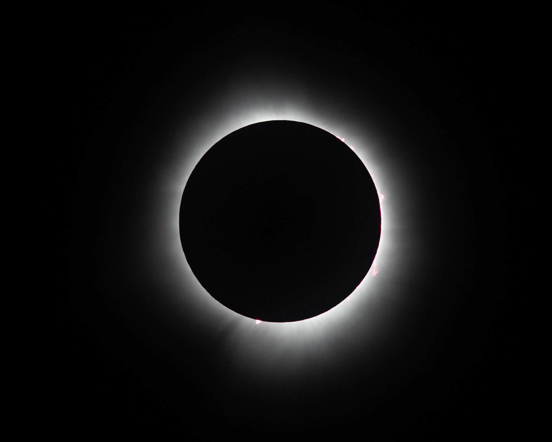 Solar eclipse with corona