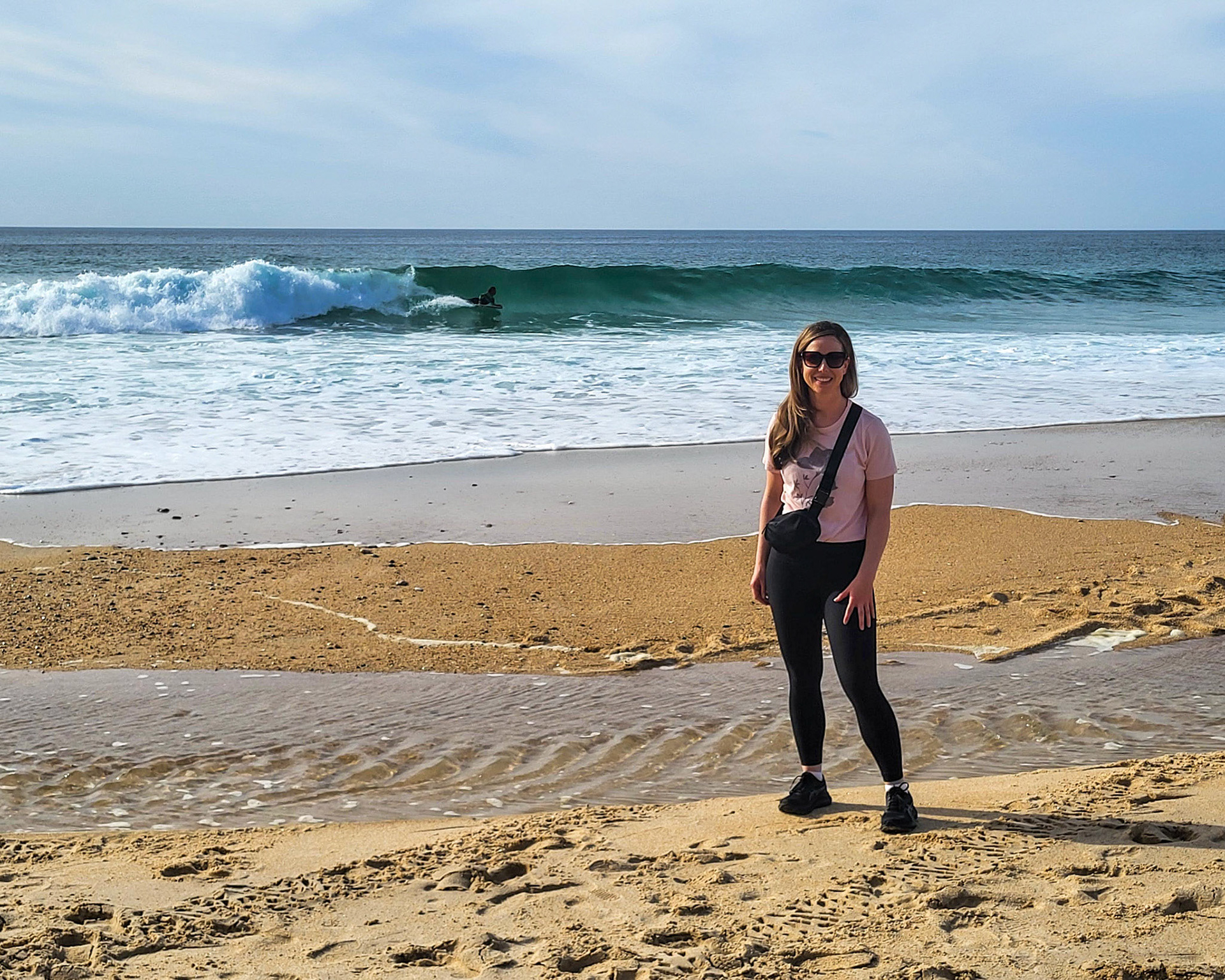 Kelly on Nazare beach