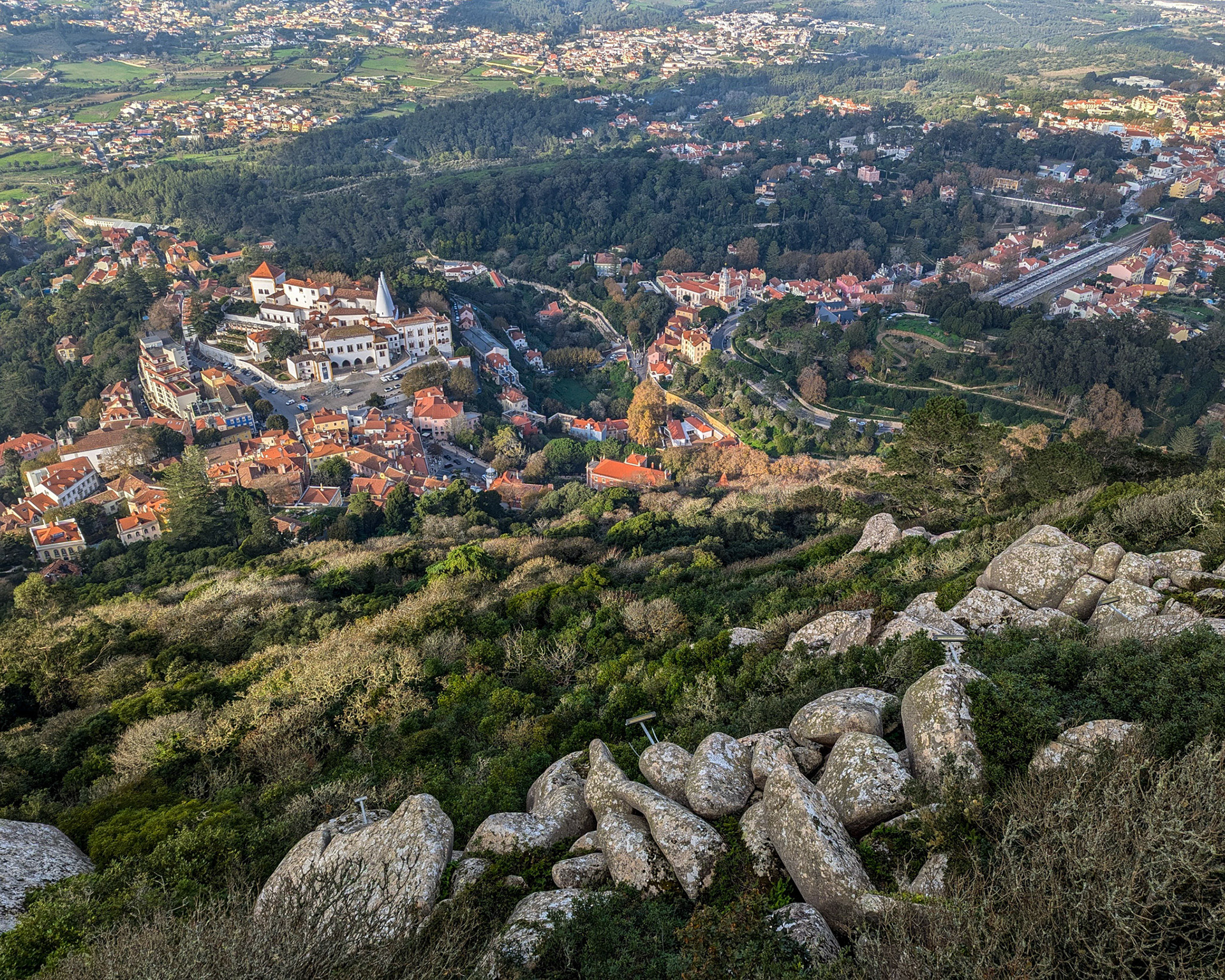 Town of Sintra from Moorish castle
