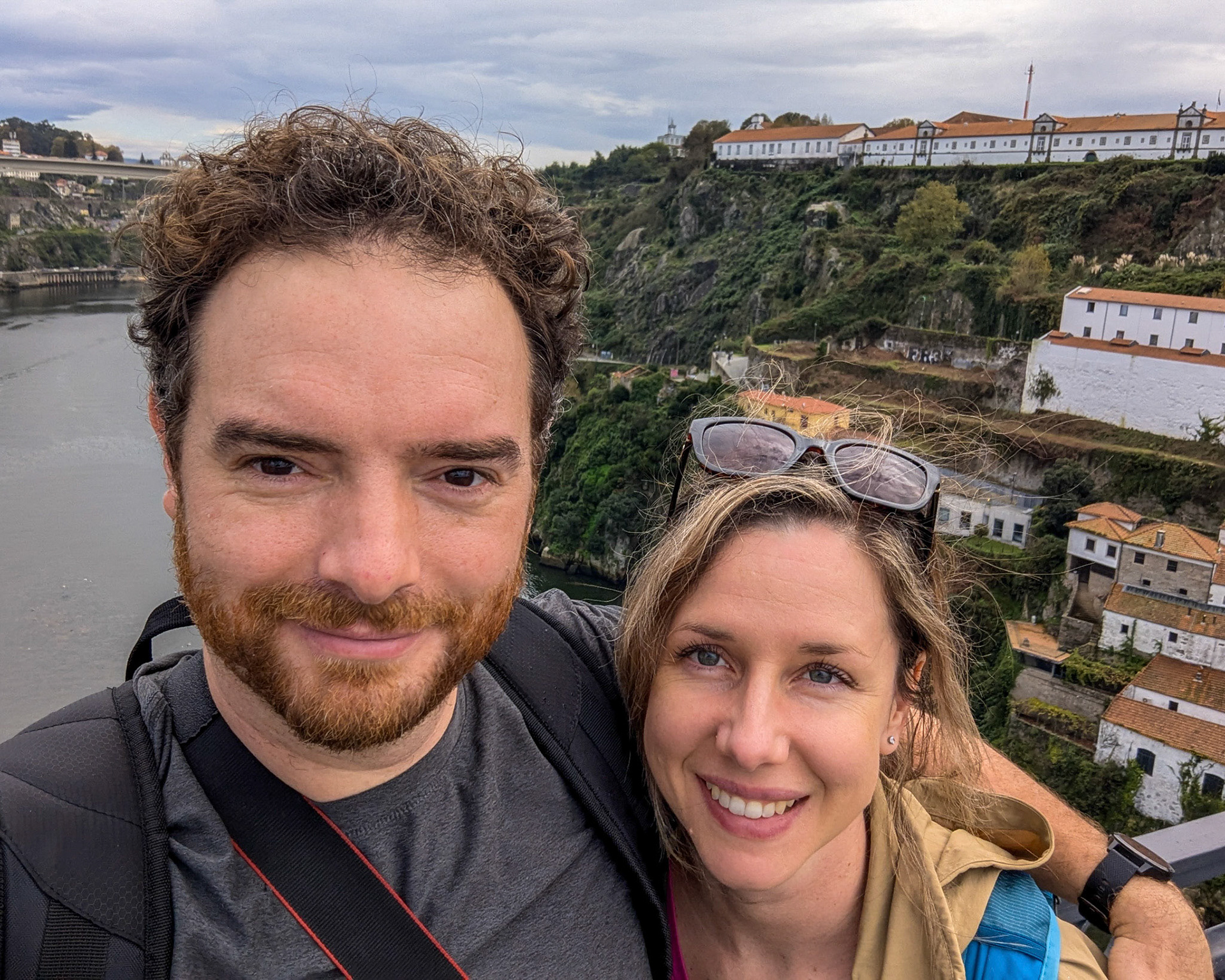Me and Kelly on the Dom Luis bridge