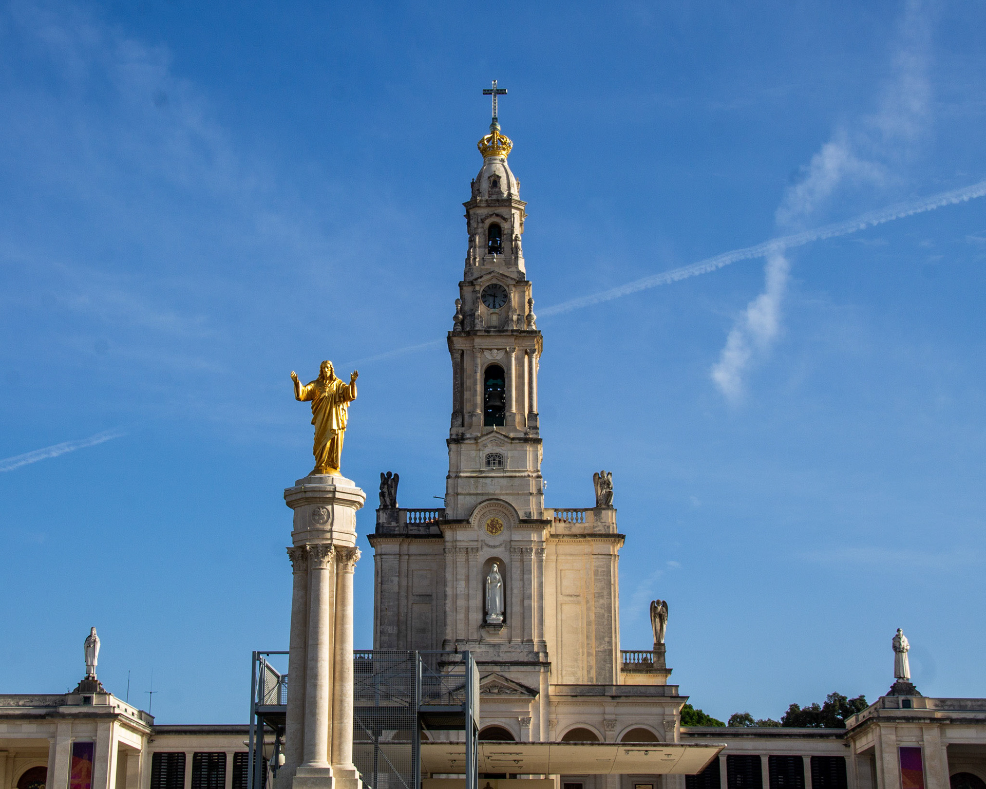 Closeup of Fatima monument