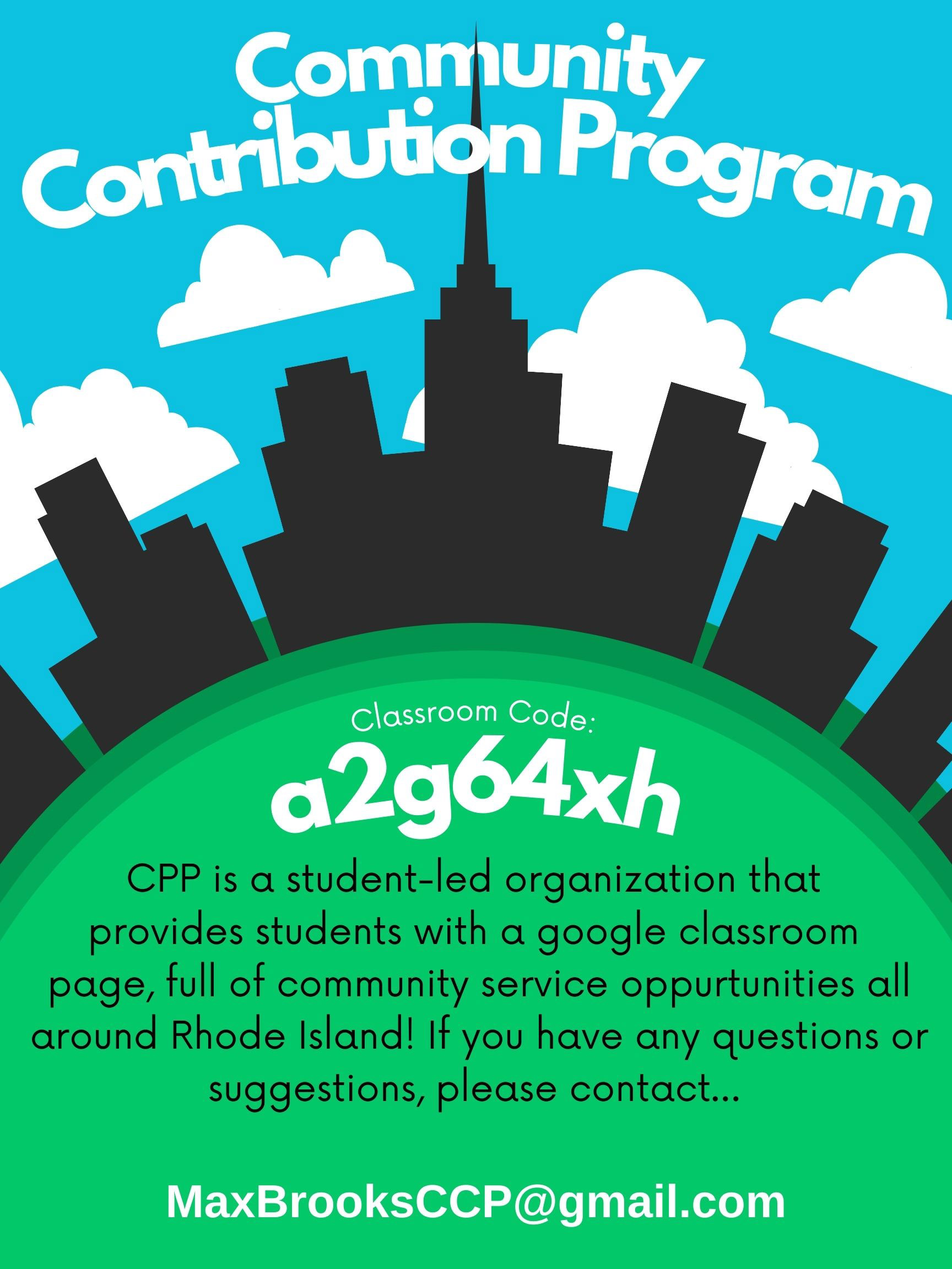 this was the first poster designed to promote the Community Contribution Program