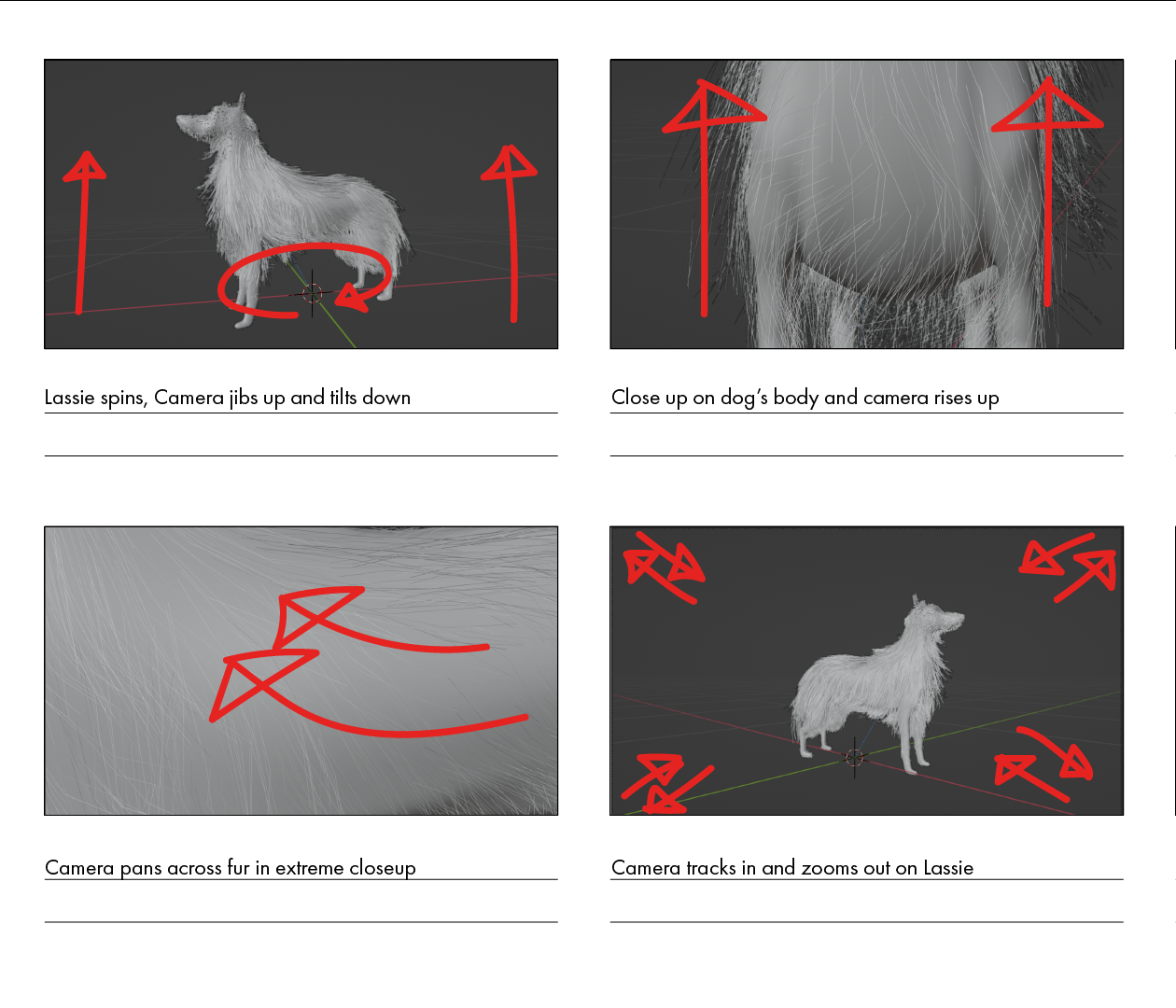 Lassie Scenes Storyboard