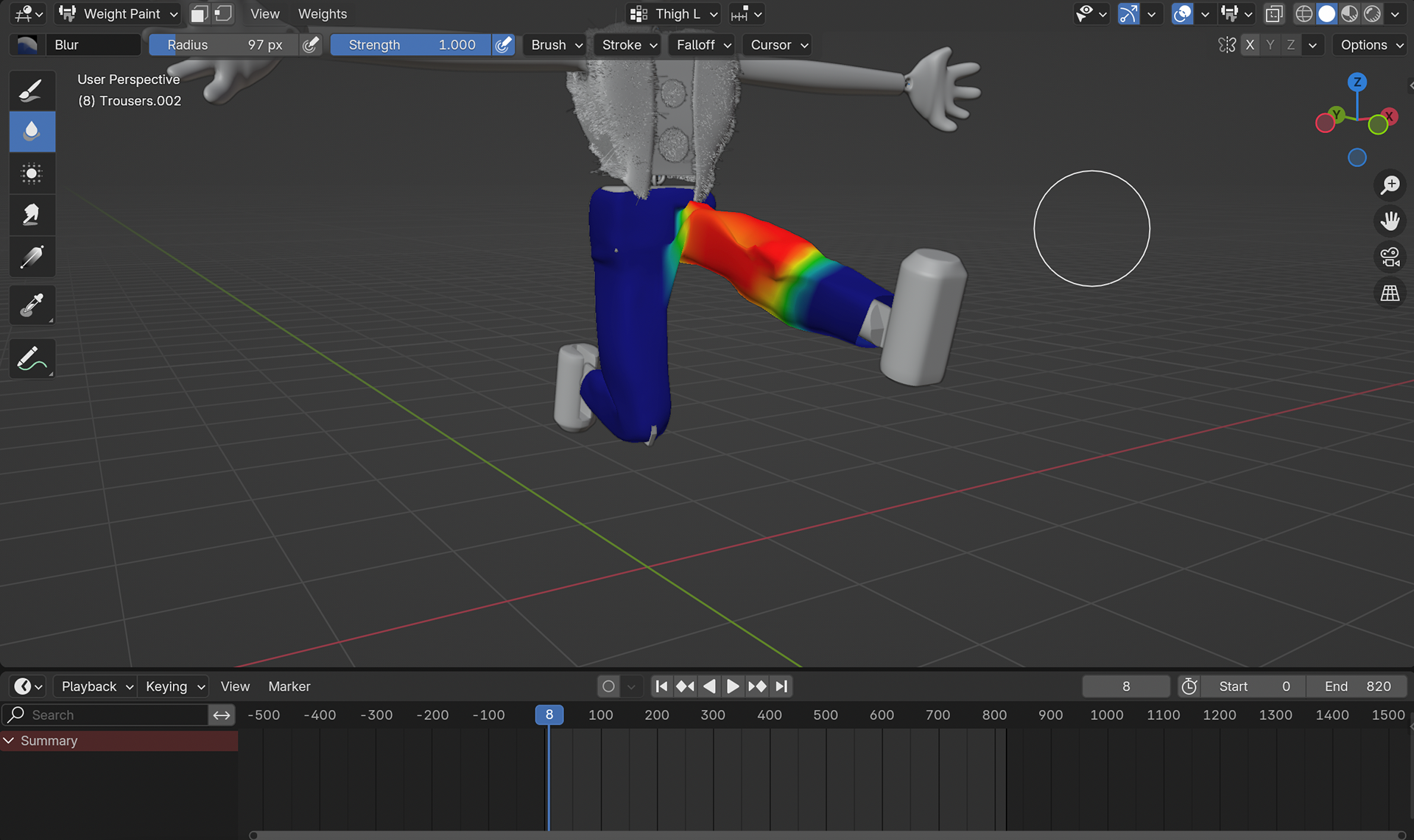 Leg Skinning Left Thigh