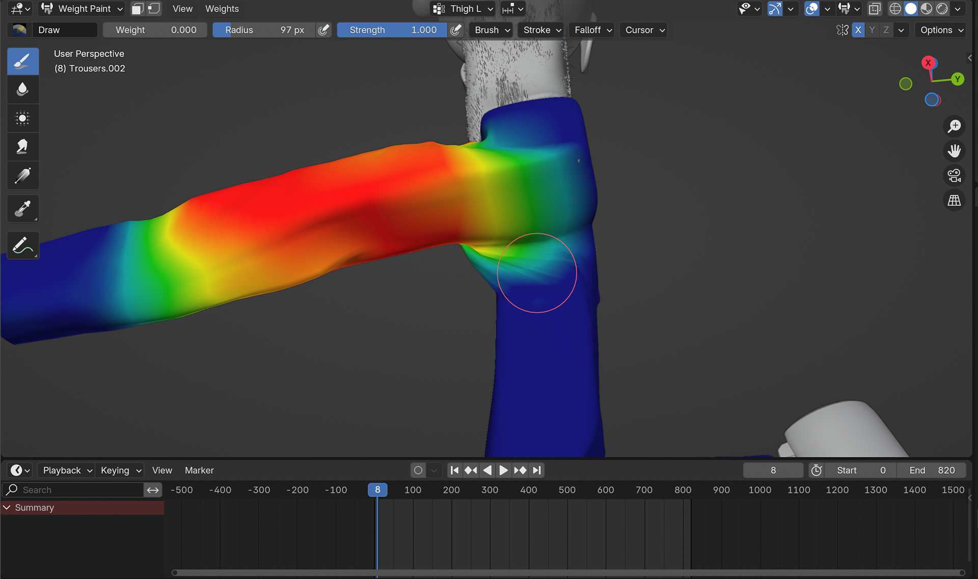 Leg Skinning Left Thigh
