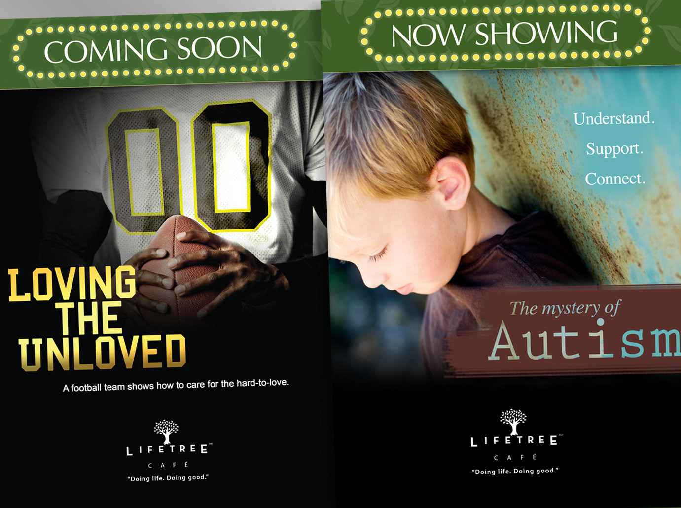 Movie poster themes designed for Lifetree franchise events