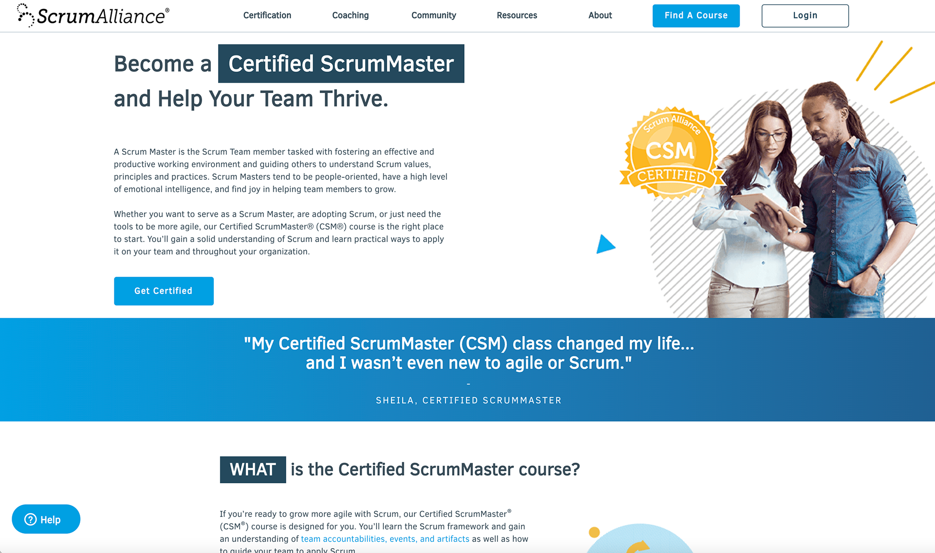 CSM page after data synthesis (and further testing and validation)
