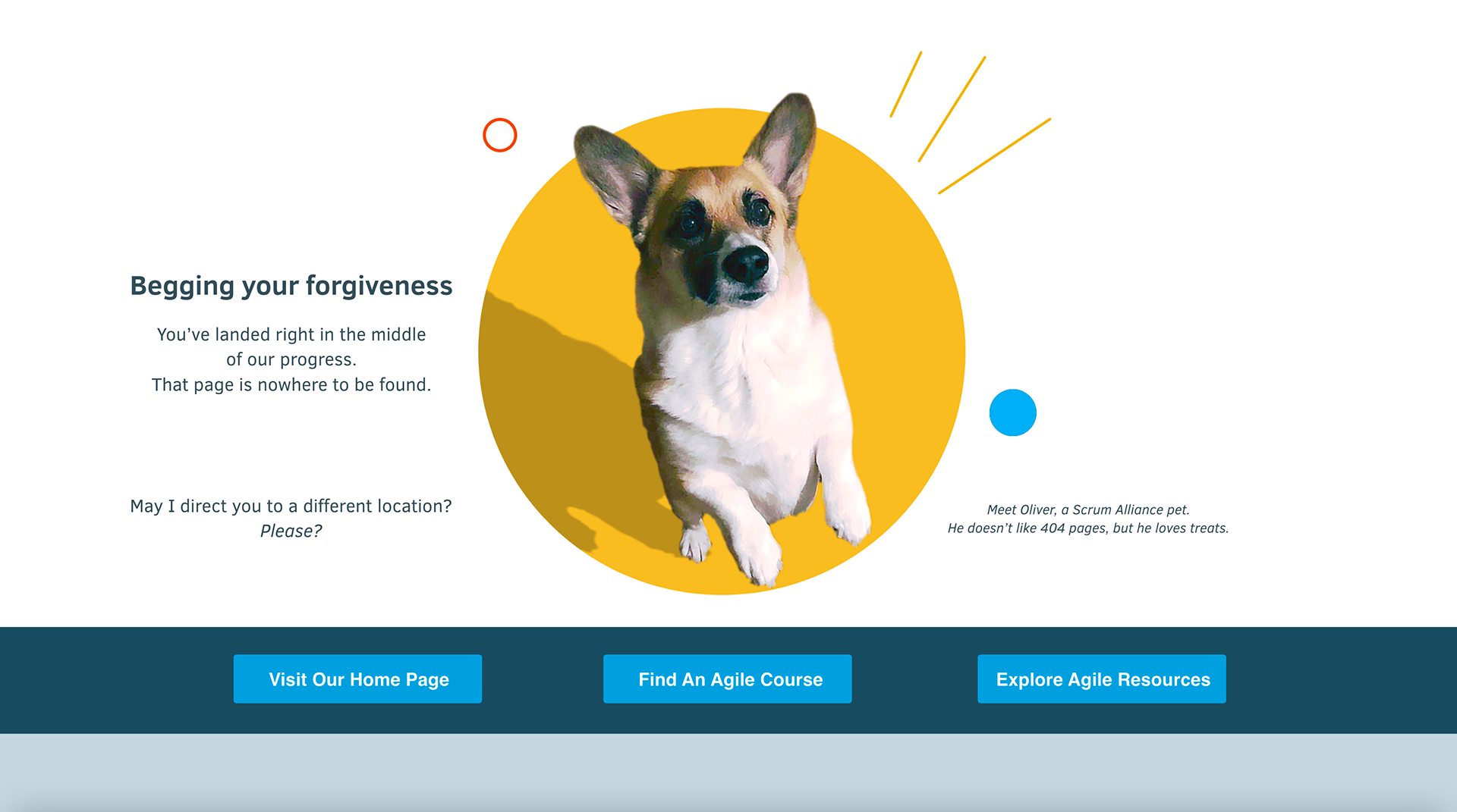 A second 404 page which adds a personal touch. These are set to be switched out randomly for user.