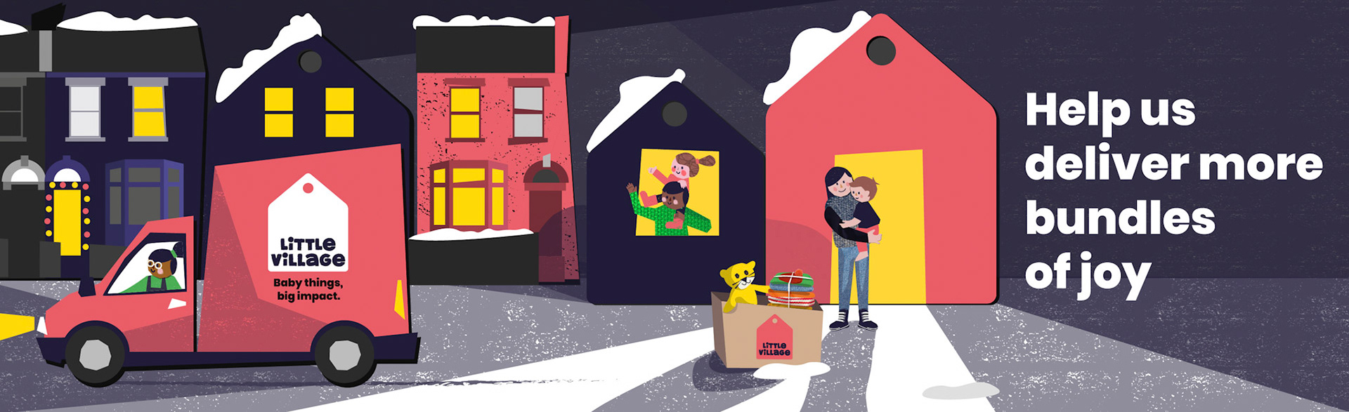 Banner, Big Impact, Little Village, 2024