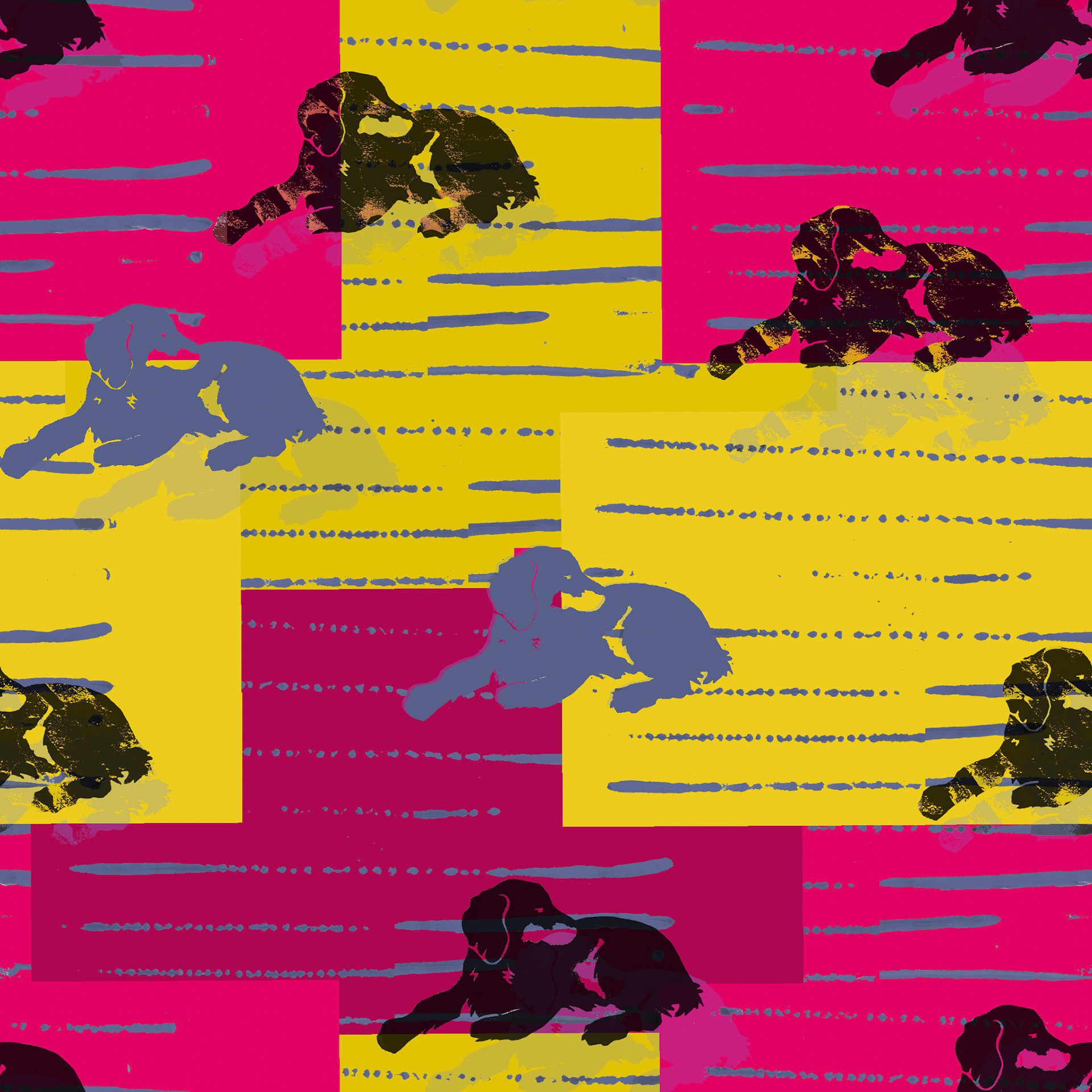 Lino prints, digitally combined, Pinto, 2025