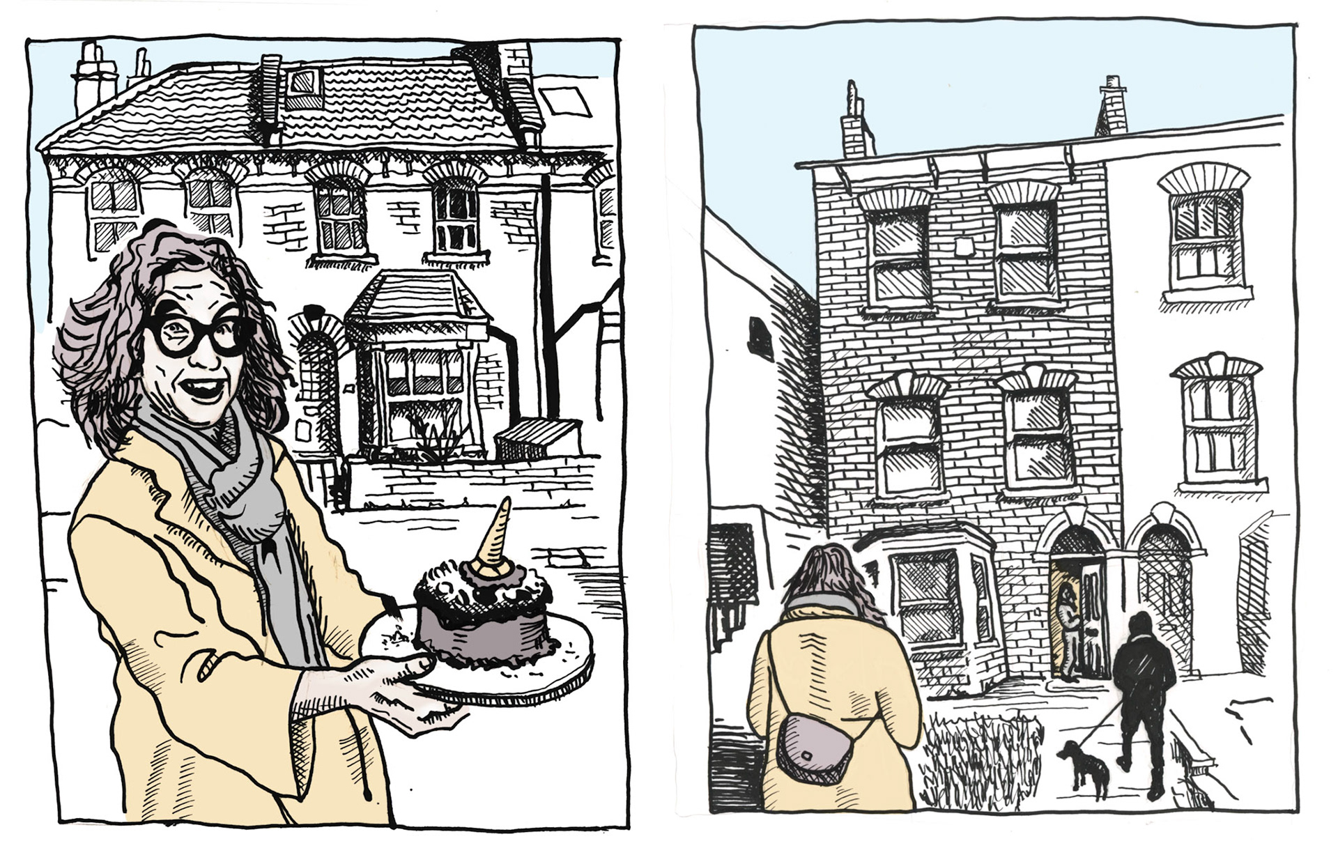 Deleter ink on Manga paper, digitally coloured, South-East London, 2025