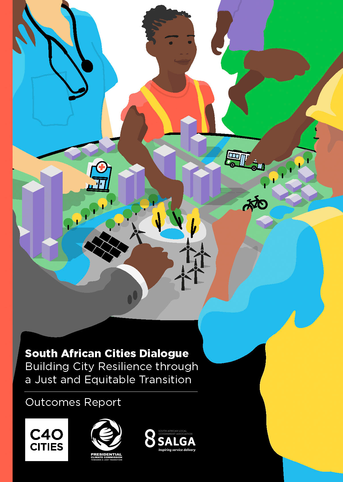 Cover illustration, South African Cities Dialogue, C40 Cities, 2024
