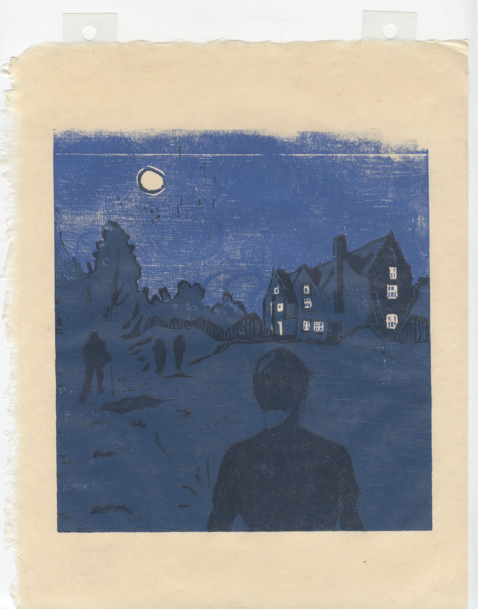 Woodcut print, The Choice, 2025