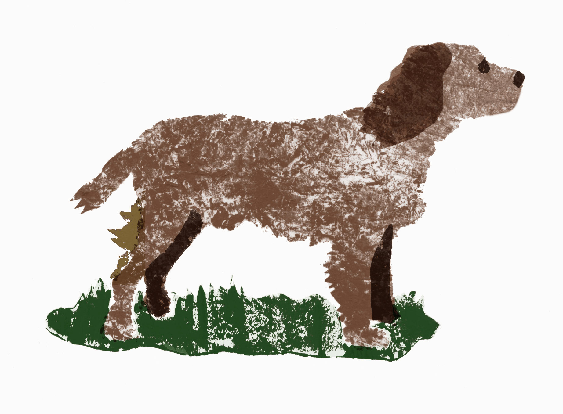 Hand cut-out prints, digitally combined, Pinto, 2025