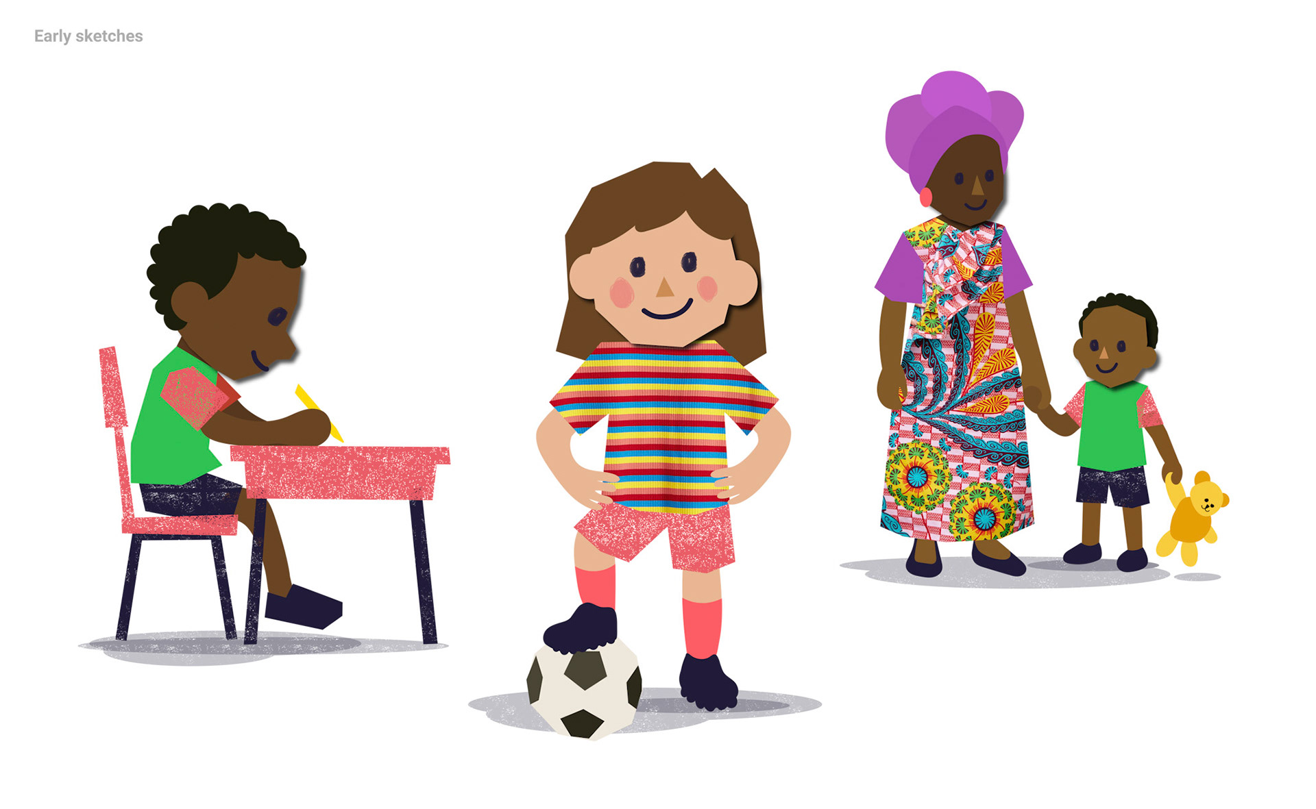 Sketched characters, Big Impact, Little Village, 2024