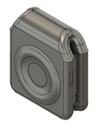 Square living hinge design
