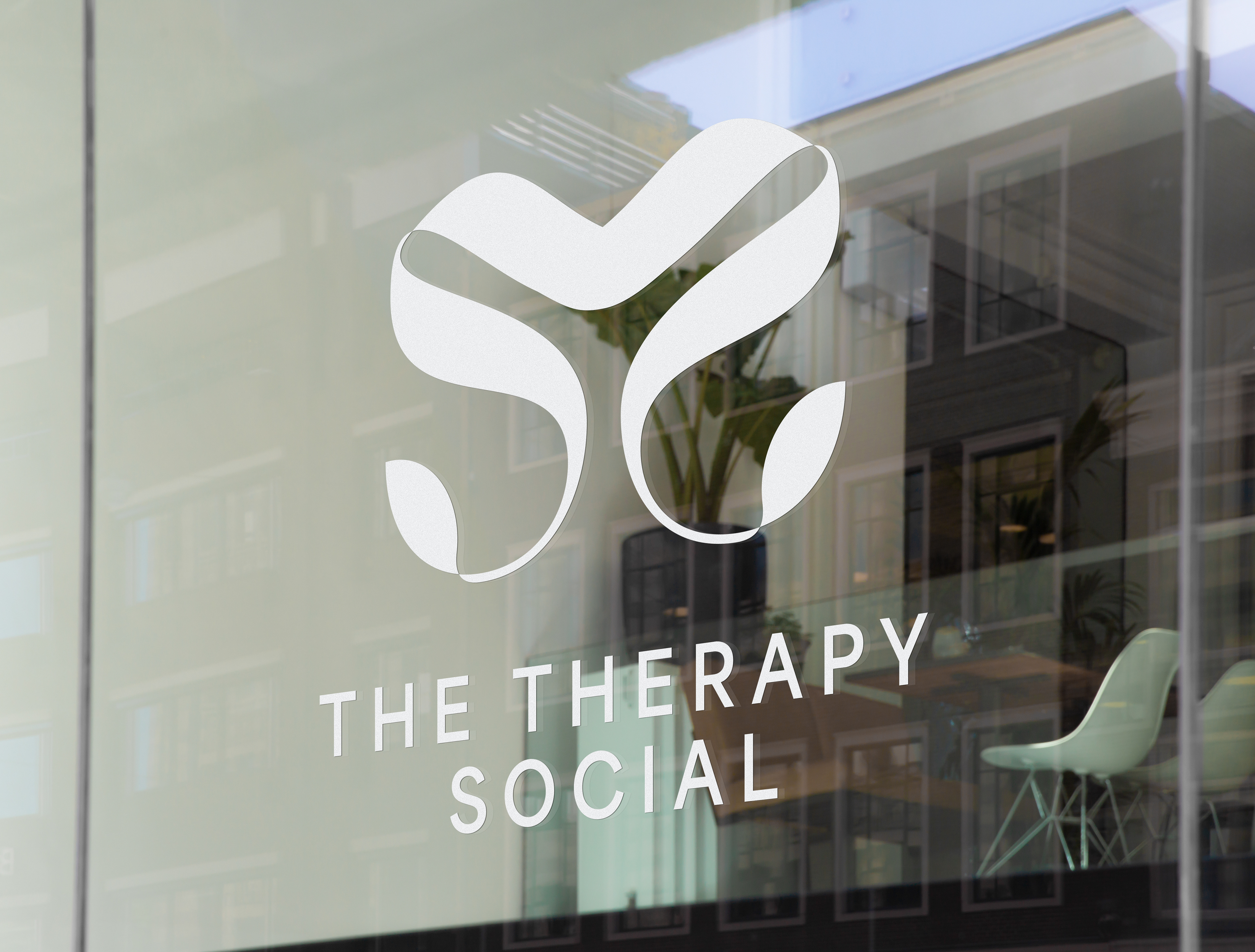 The Therapy Social Window Signage