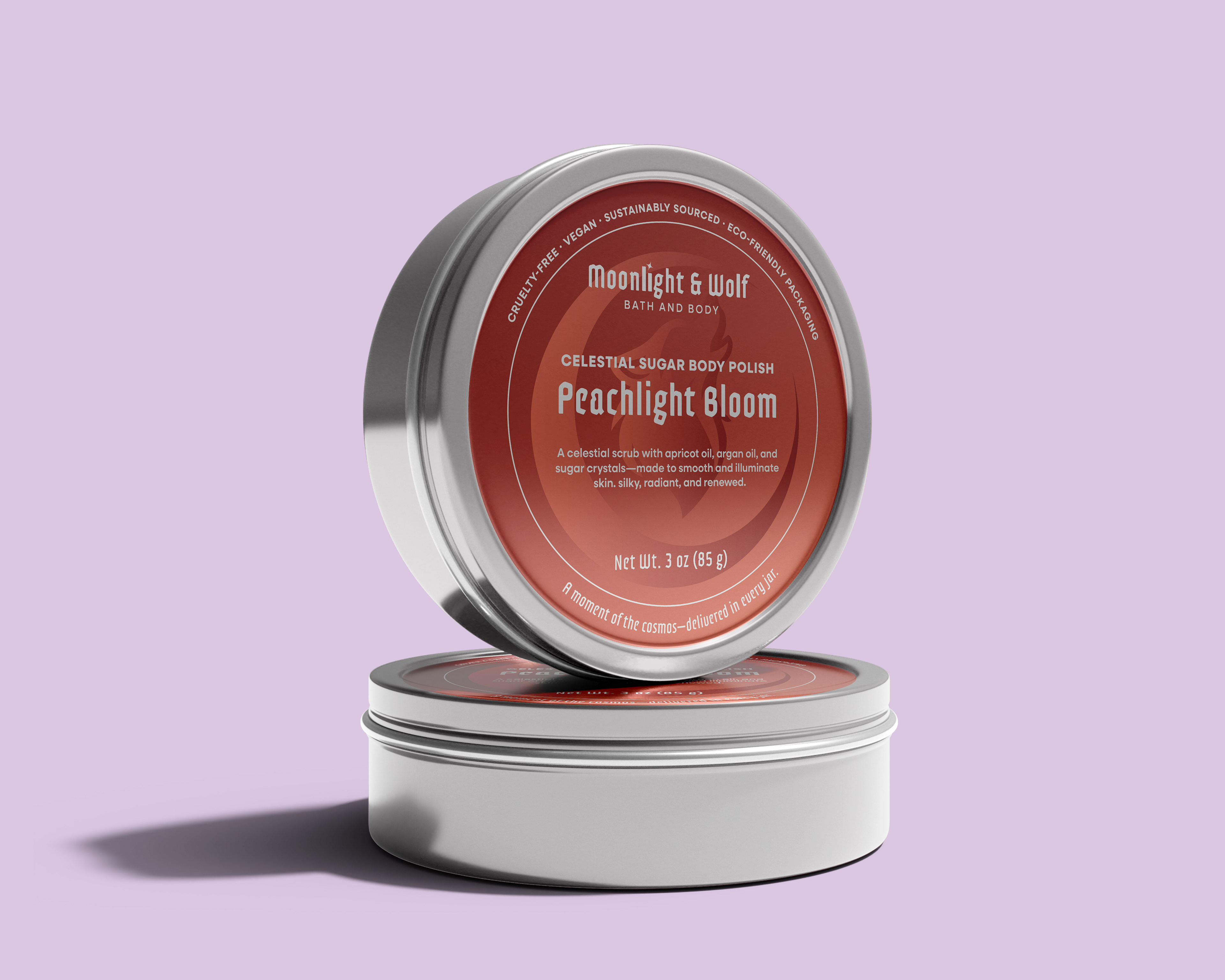 Body Polish label Peachlight Bloom