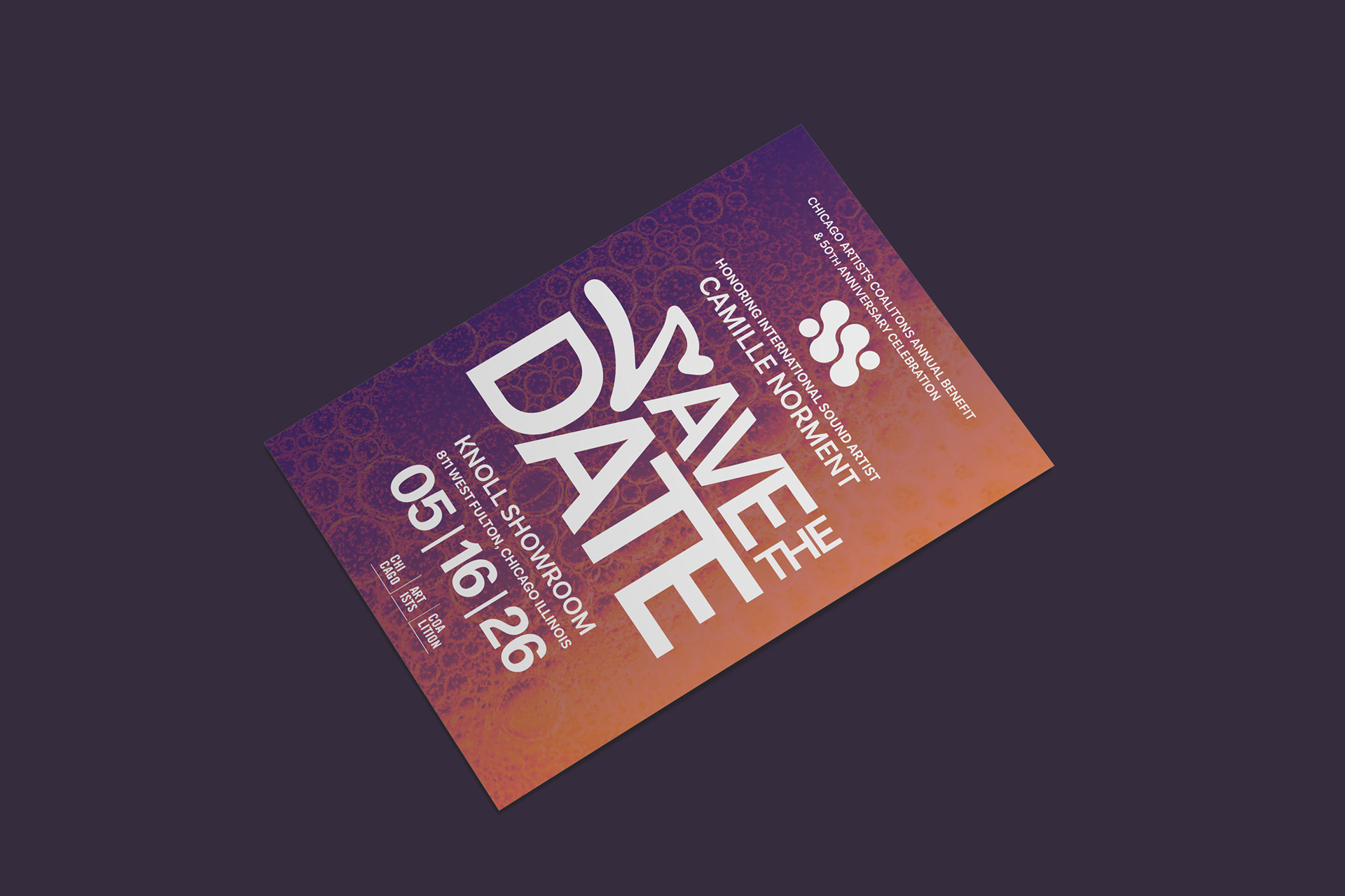 Front of Save The Date Post card