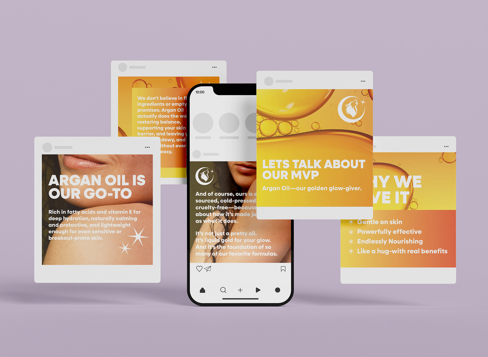 Argan oil social media posts