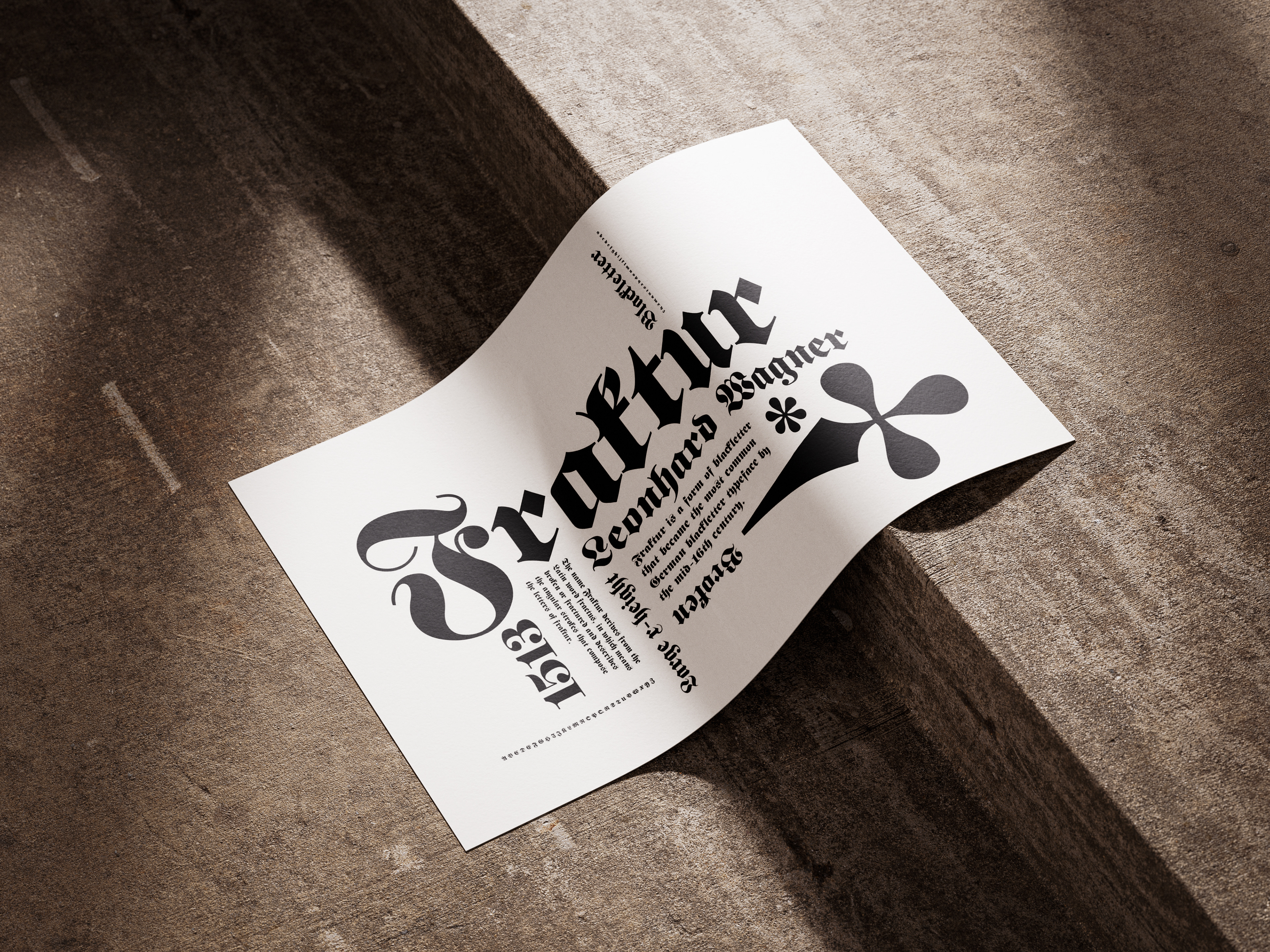 Fraktur Type Poster