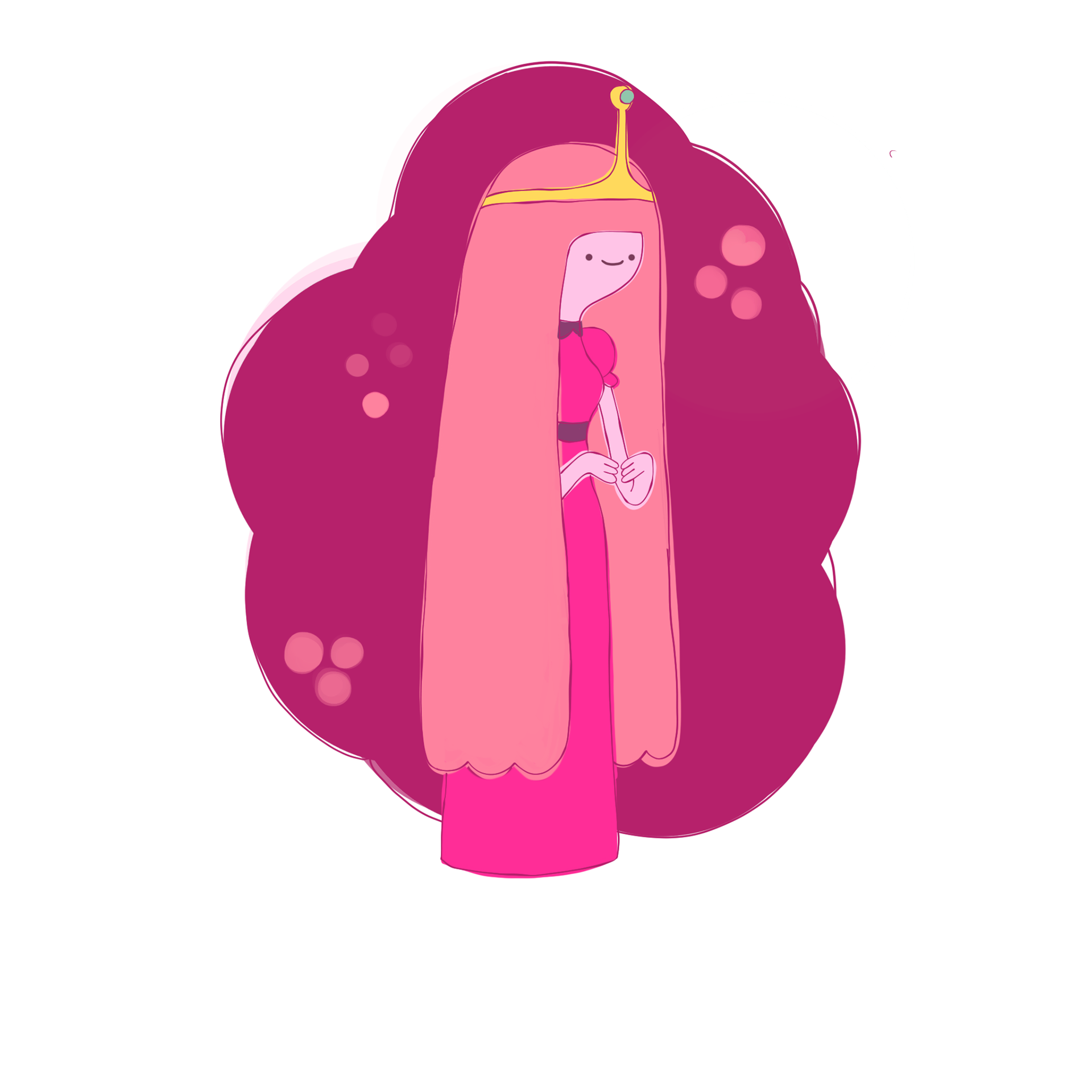 Princess Bubblegum Character Illustration