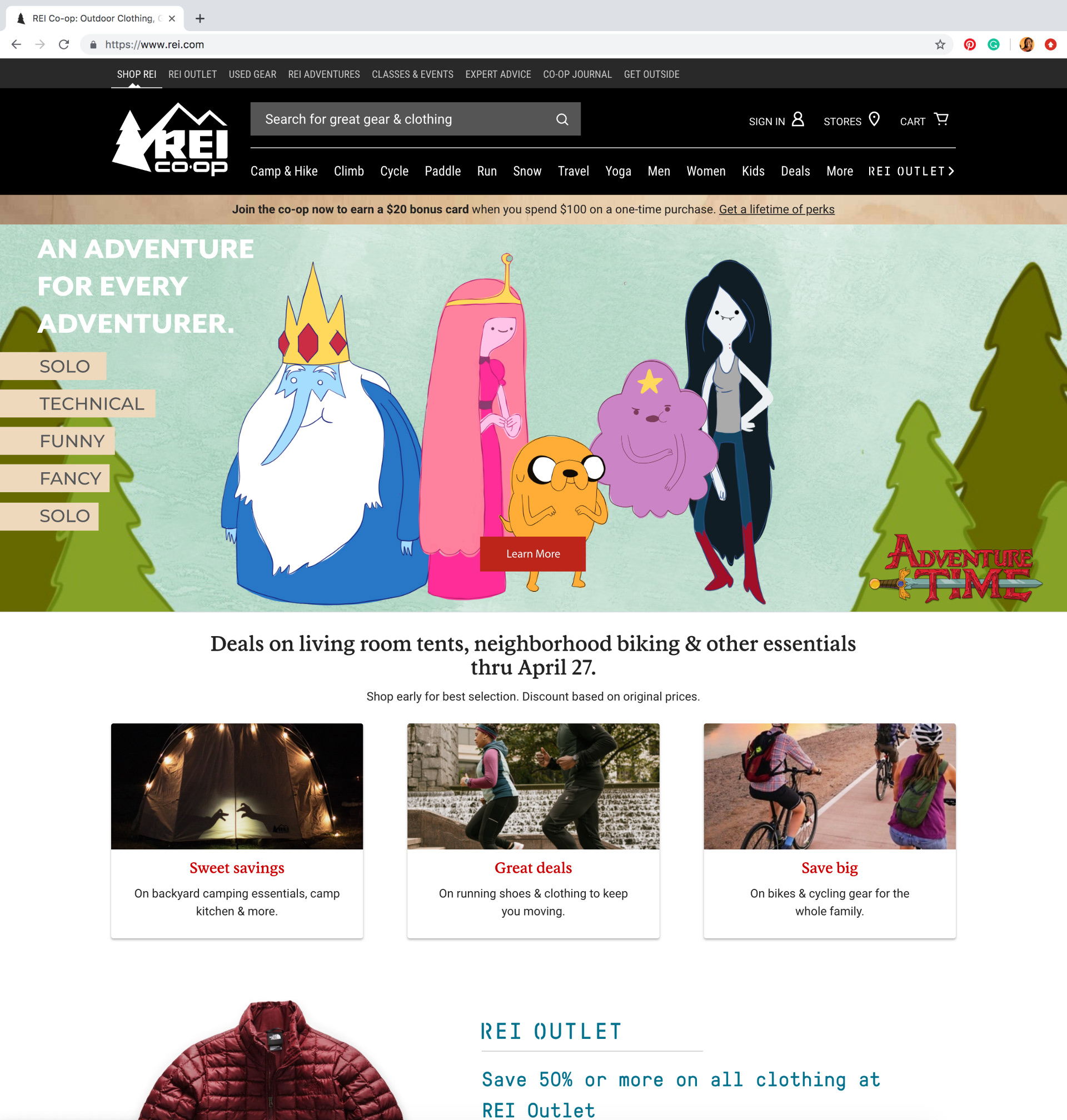 Adventure Time Web Takeover | Homepage