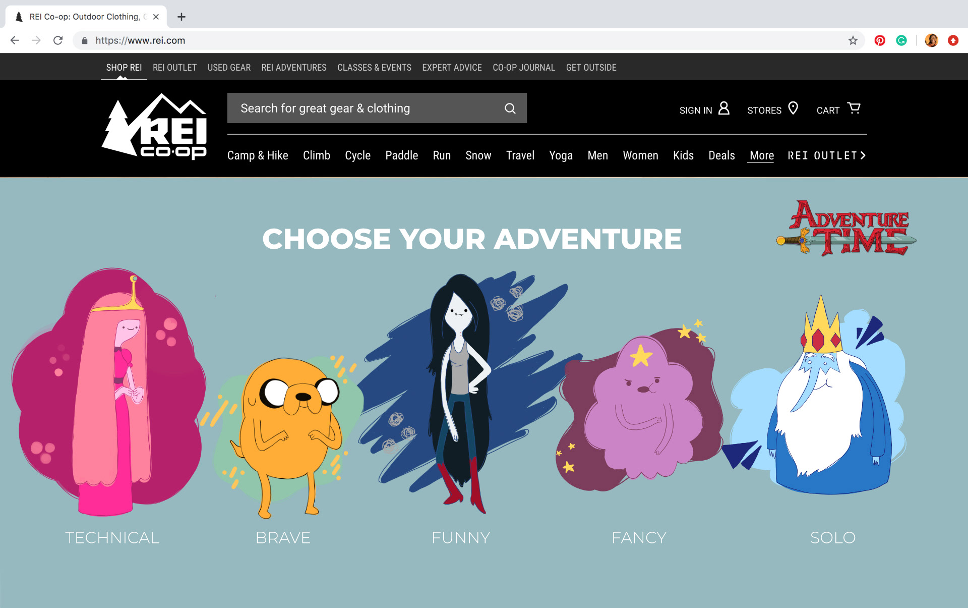Adventure Time Web Takeover | "Choose Your Adventure"