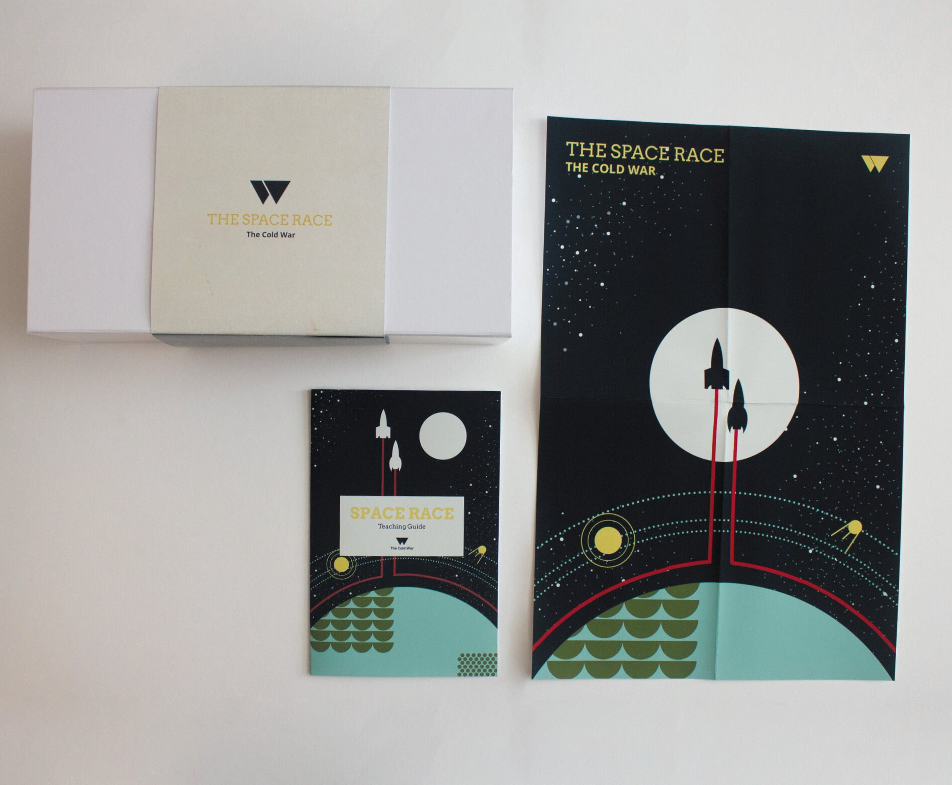 Space Race | Curriculum Kit Packaging | Box, Poster and Teaching Guide Booklet