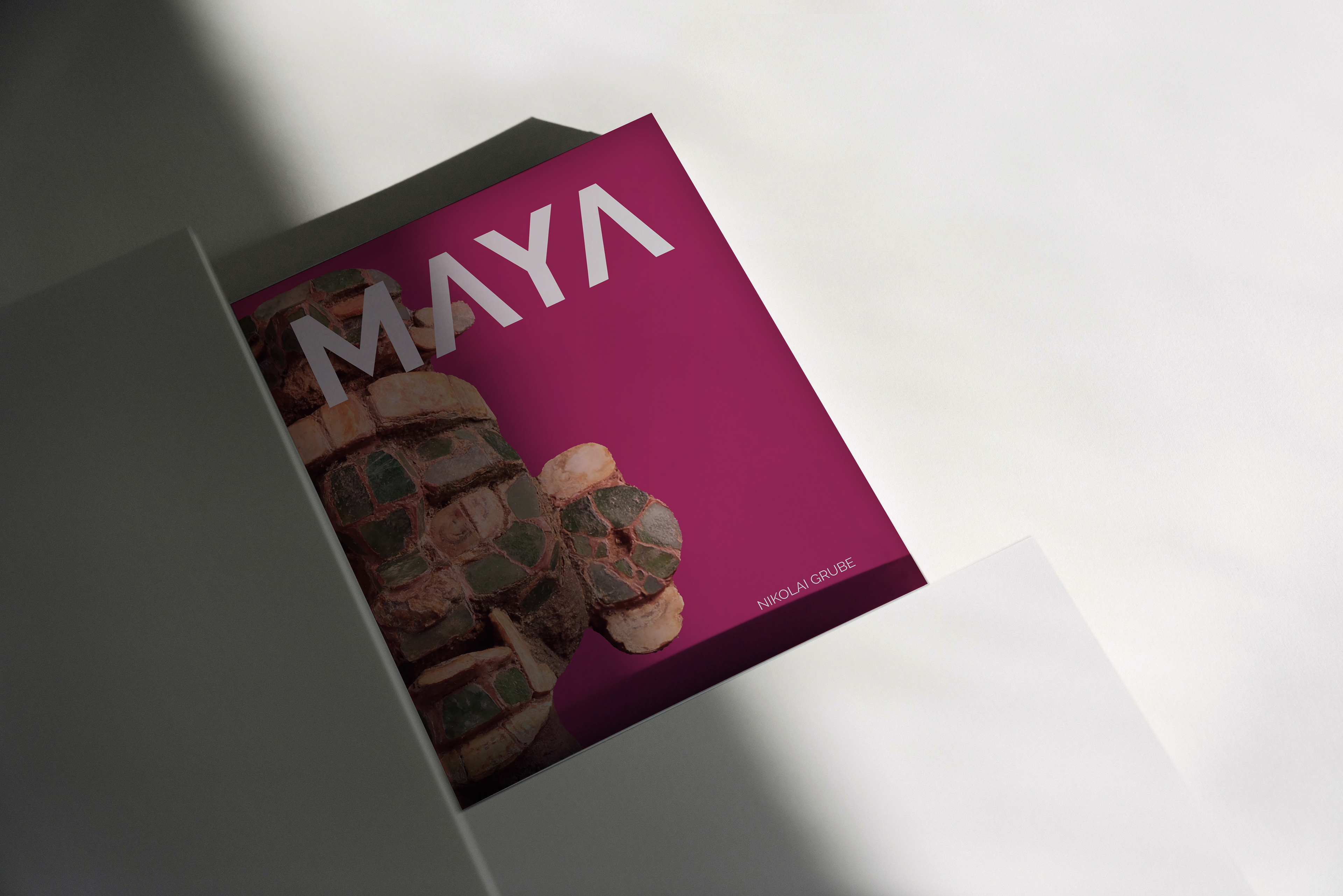 Maya exhibition book cover design