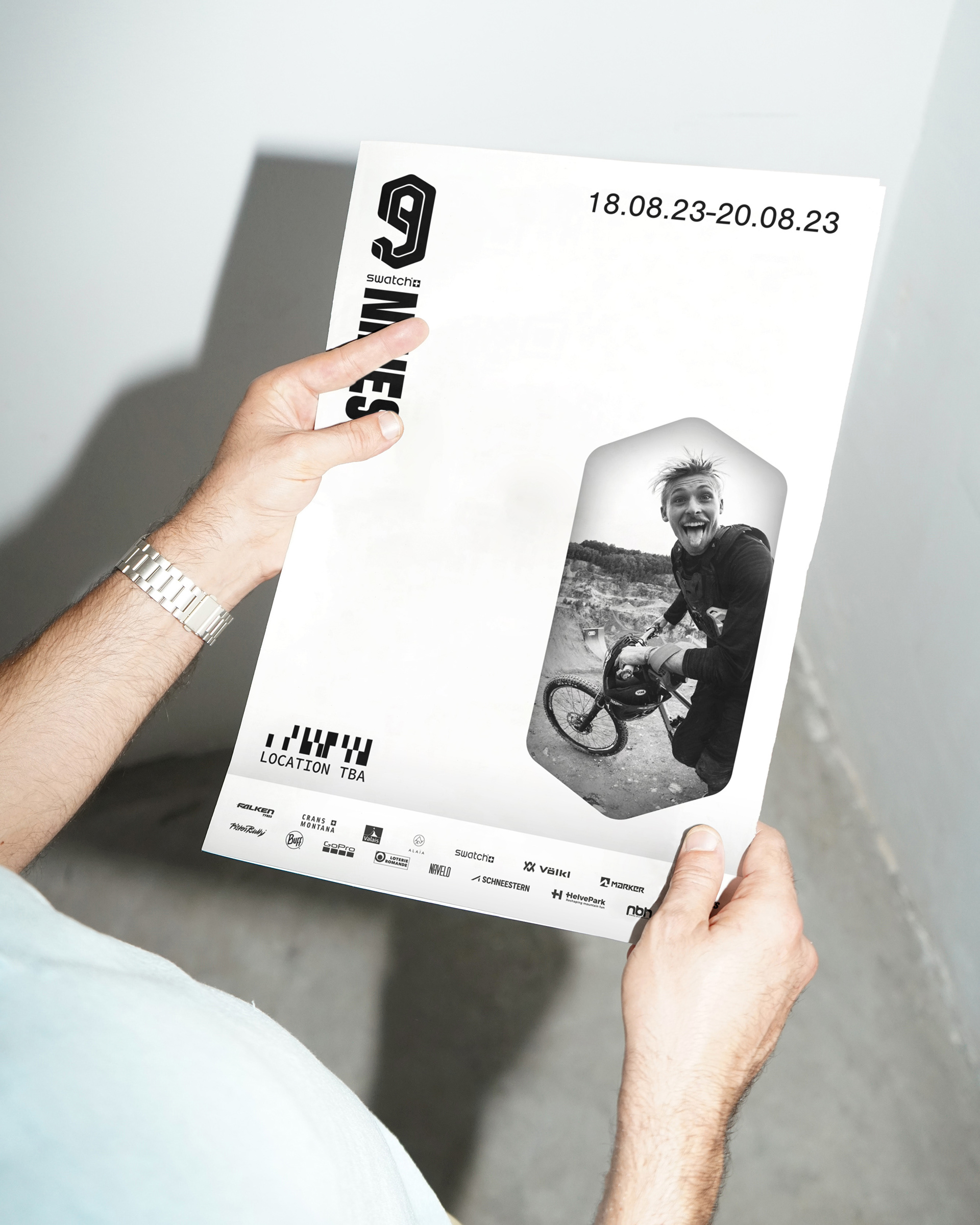 Swatch Nines mtb event poster design