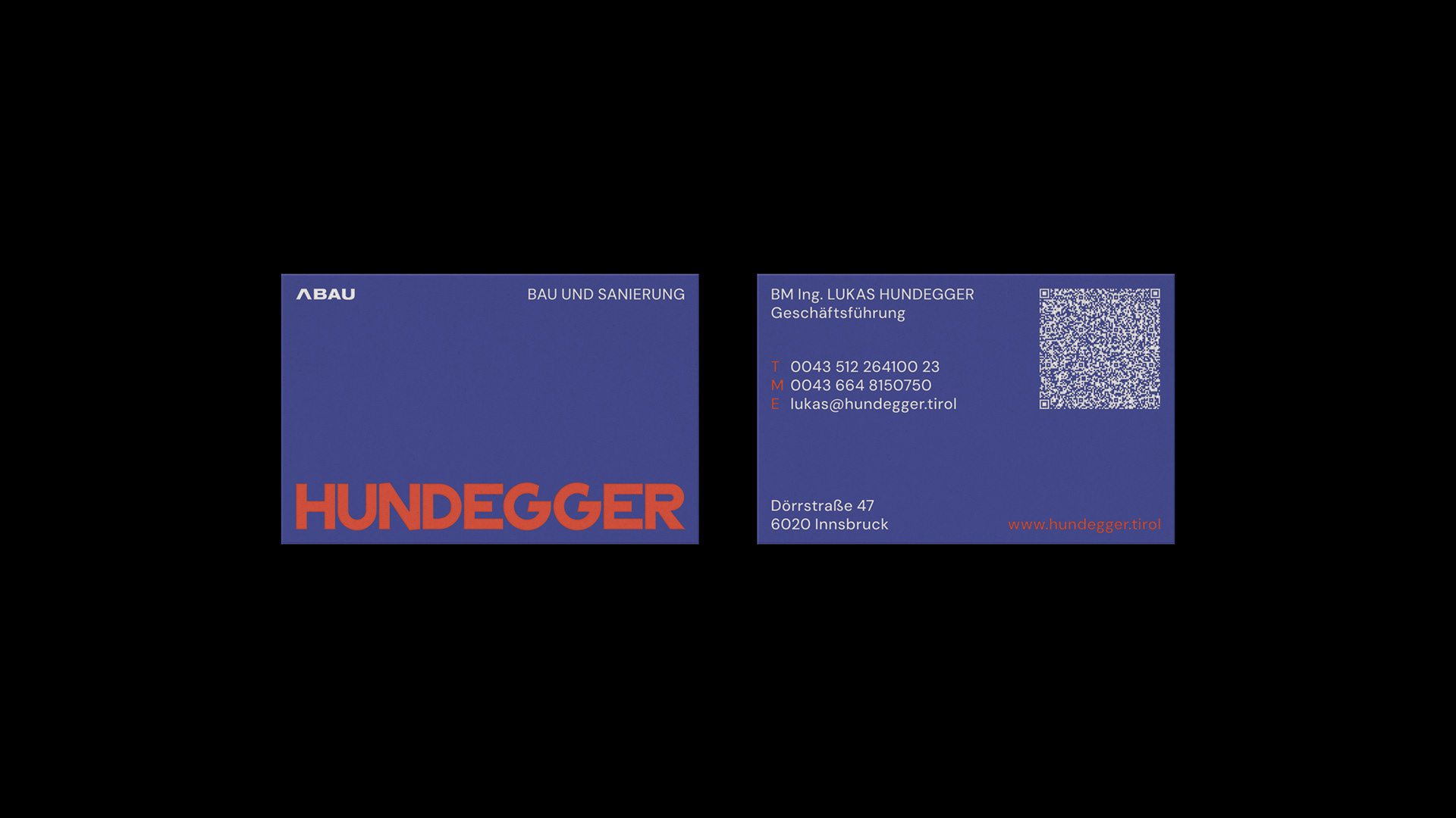 Baumeister Ing. Hundegger Innsbruck branding