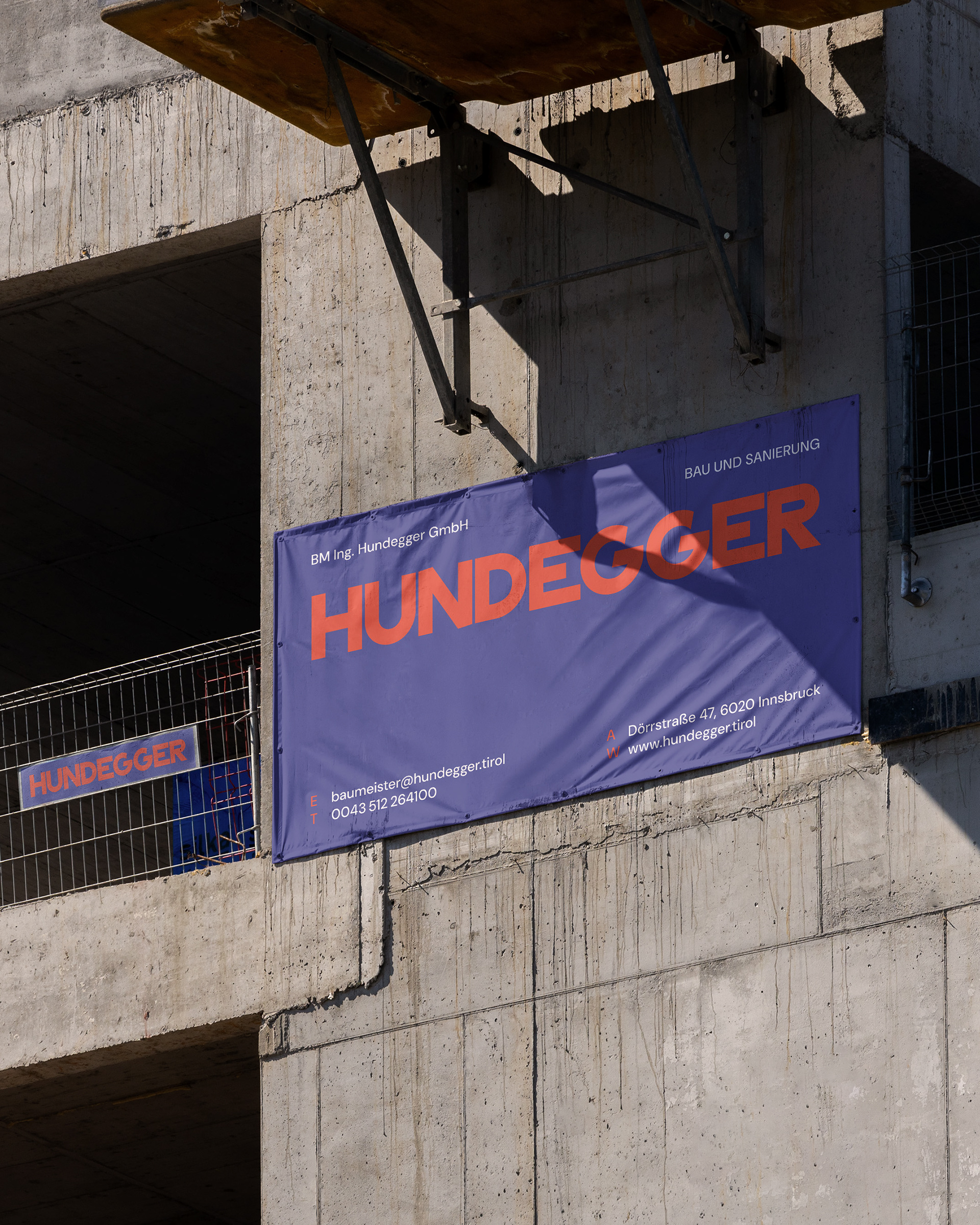 Baumeister Ing. Hundegger Innsbruck baubanner