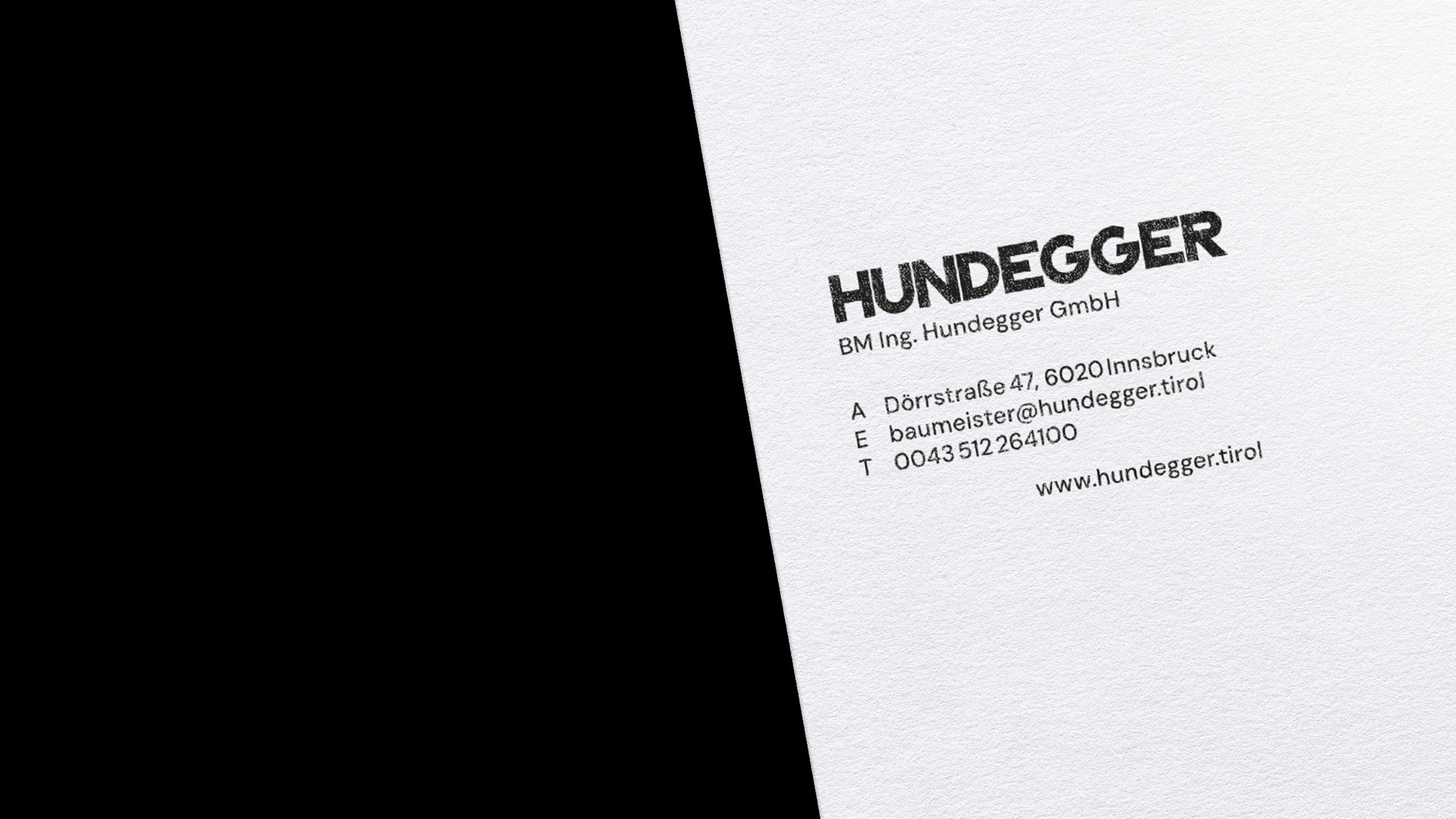 Baumeister Ing. Hundegger Innsbruck branding