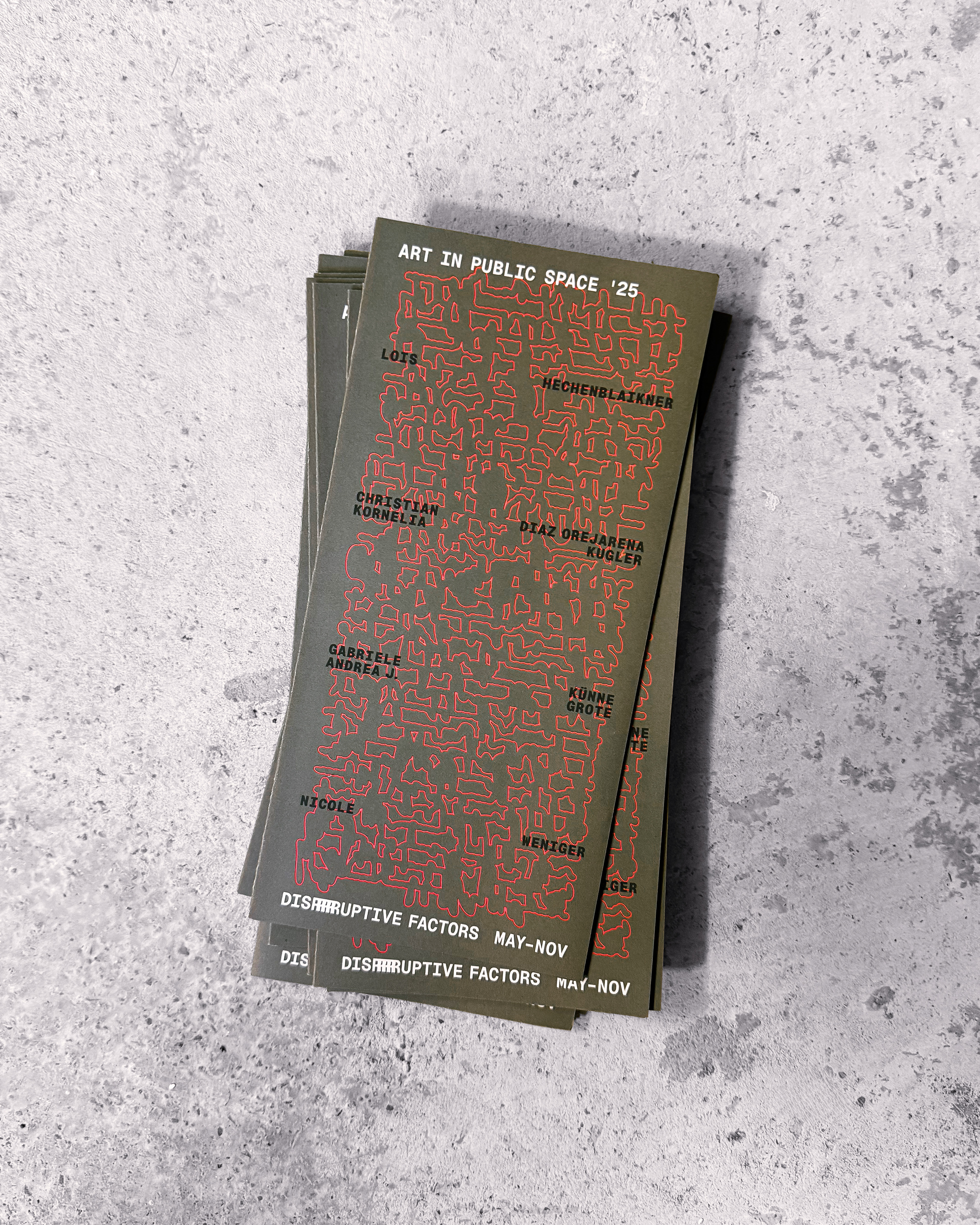 Art in public space [KÖR 25] exhibition english folder design